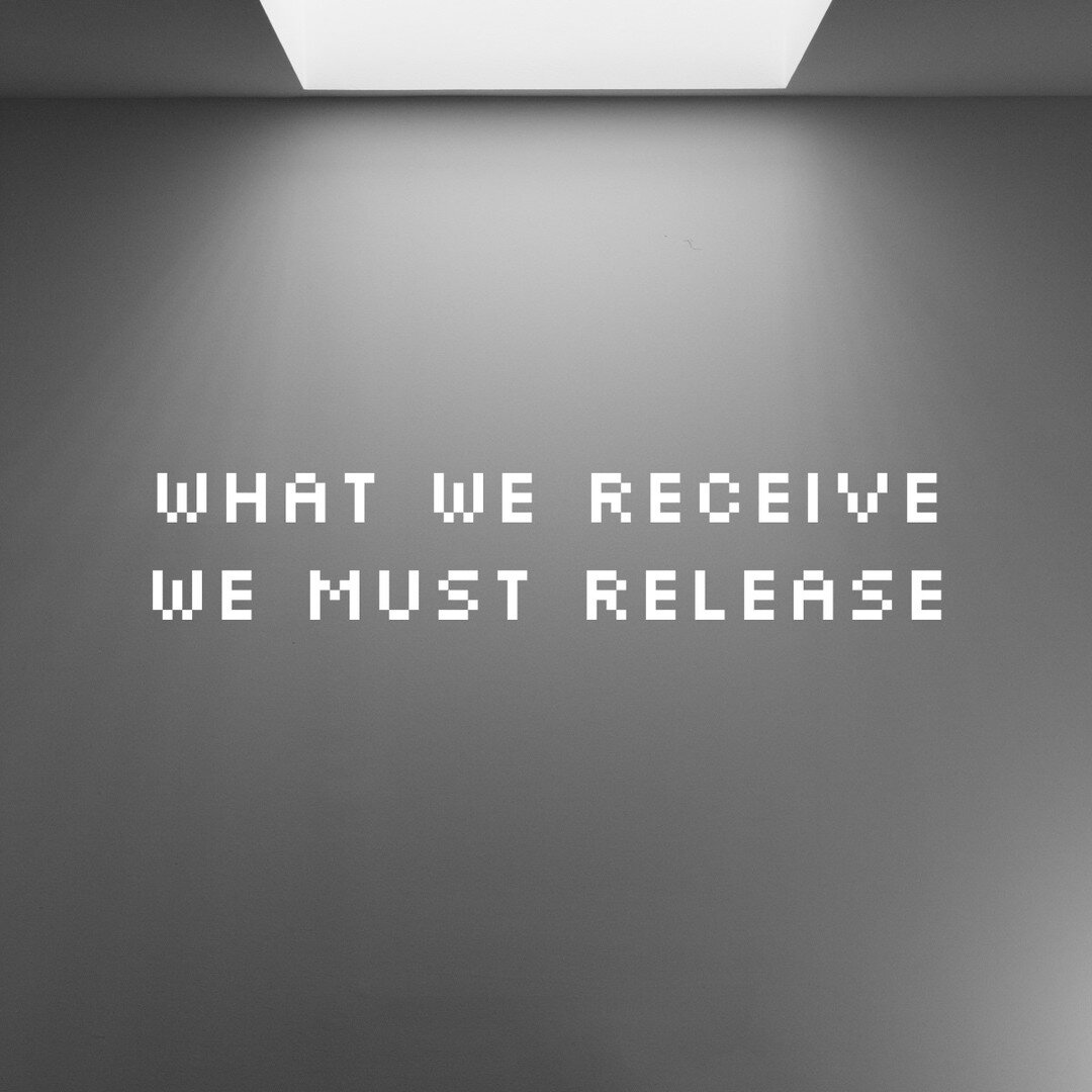 As redeemed children of God, we have RECEIVED God's unmerited grace and now we must RELEASE it to others. 

We cannot just be consumers. We are mandated to share the Gospel.