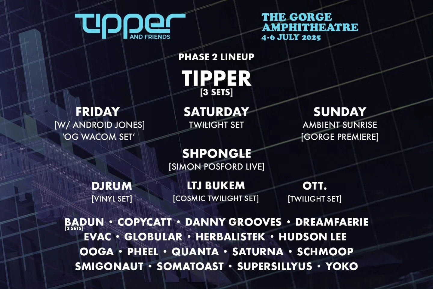 big big time pleased here 🙌 
July 4-6
@gorgeamphitheatre