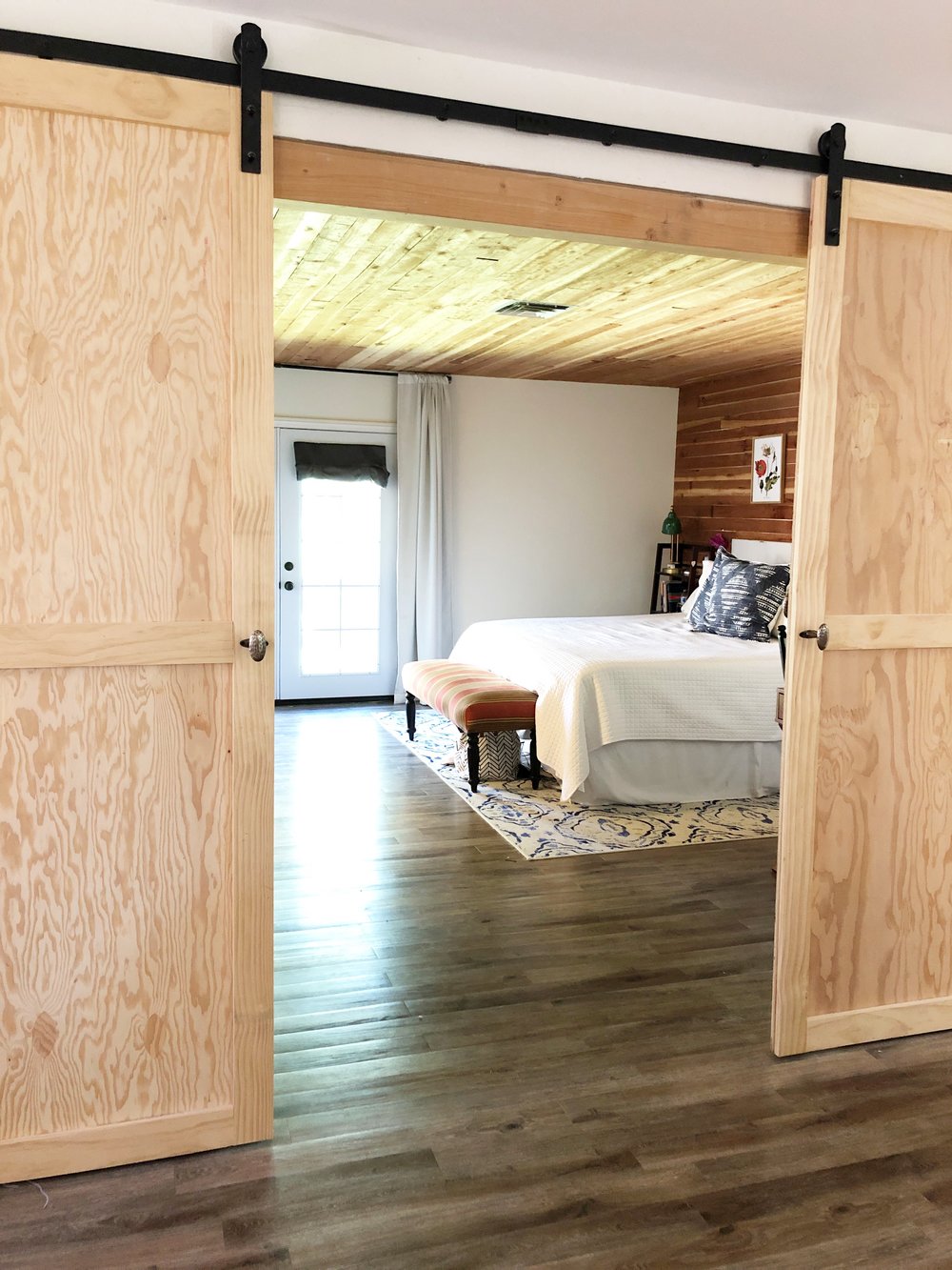 Barn Doors to Remodeled Master Bedroom