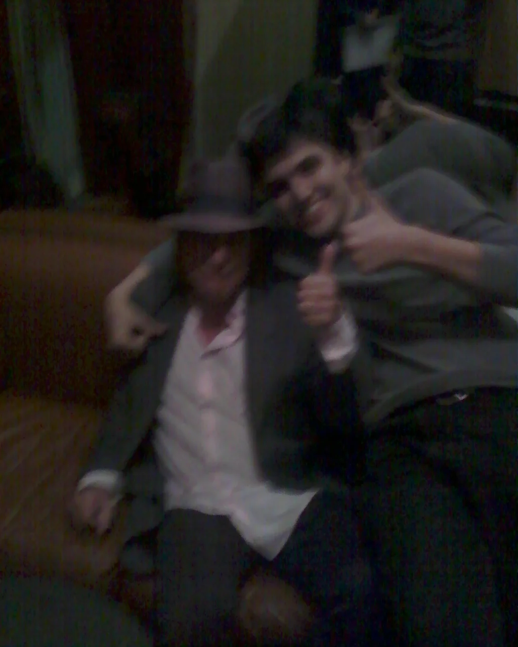 Here is photographic evidence of that time I totally invaded Gary Lucas' personal space for a picture (on a very old phone, obviously)