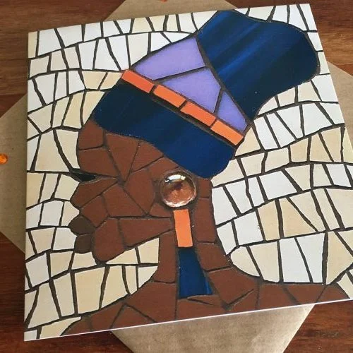 QM: Goddess Lillac Mosaic Card