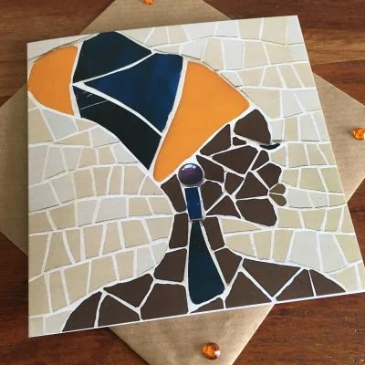 QM: Goddess Orange Mosaic Card