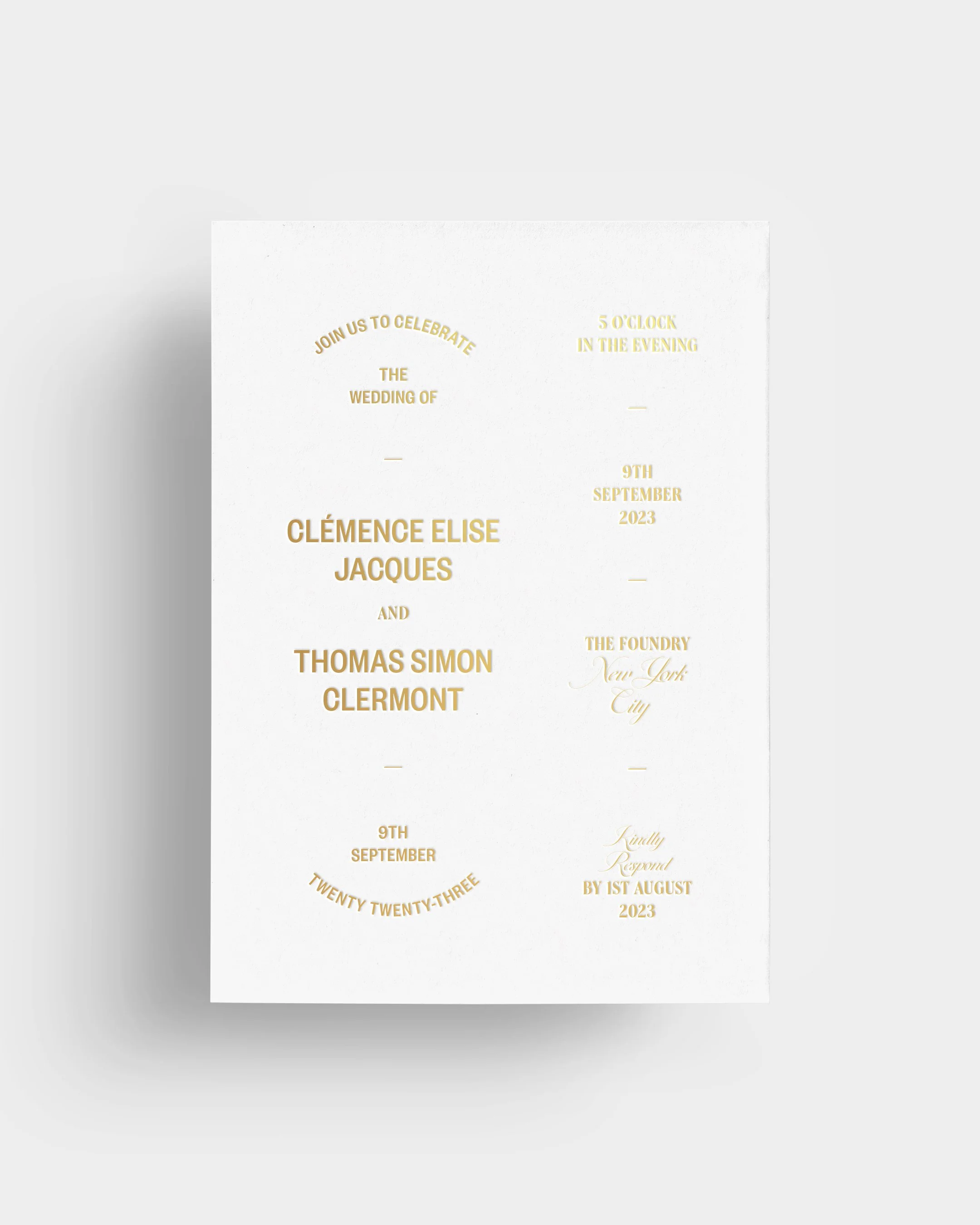 Invitation The Boutique Collection — Nicety Studio Foil