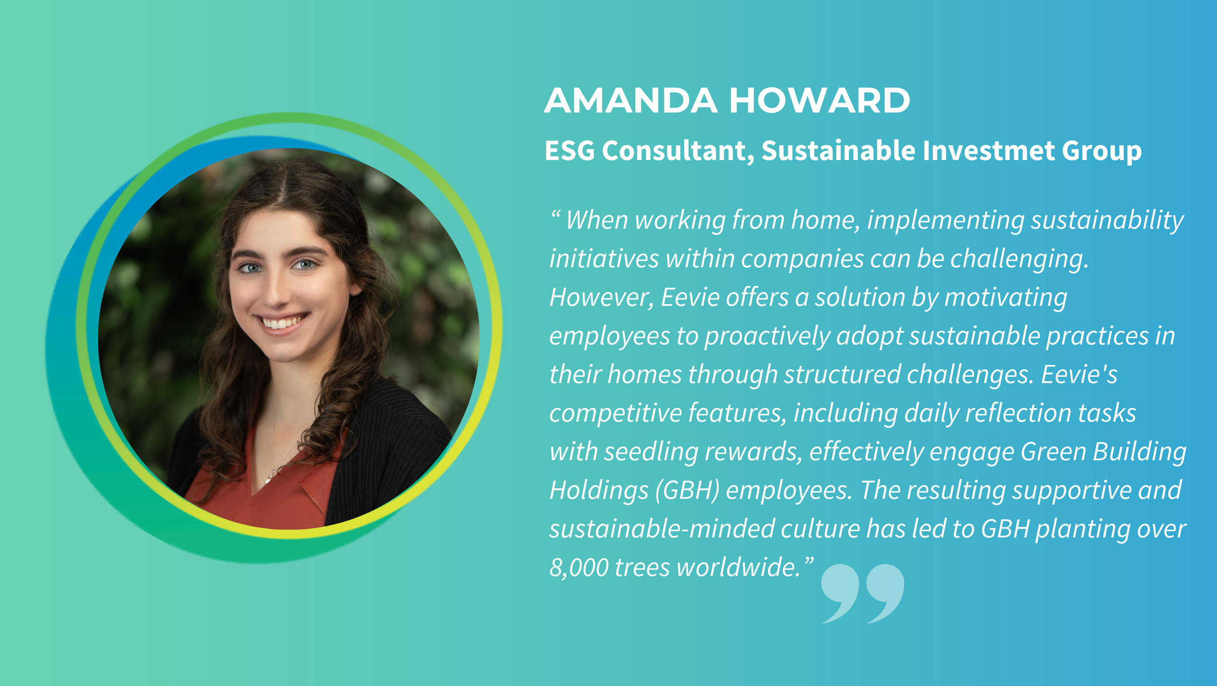 Amanda Howard works for Sustainable Investment Group.