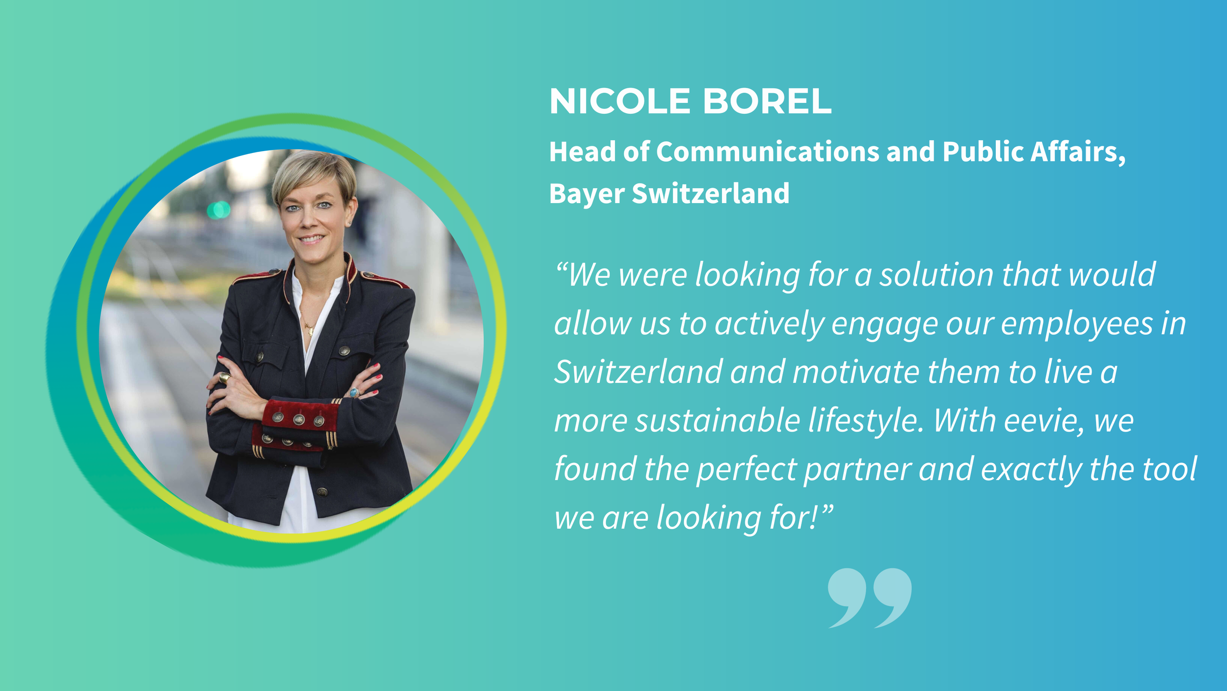 Nicole Borel from Bayer Switzerland