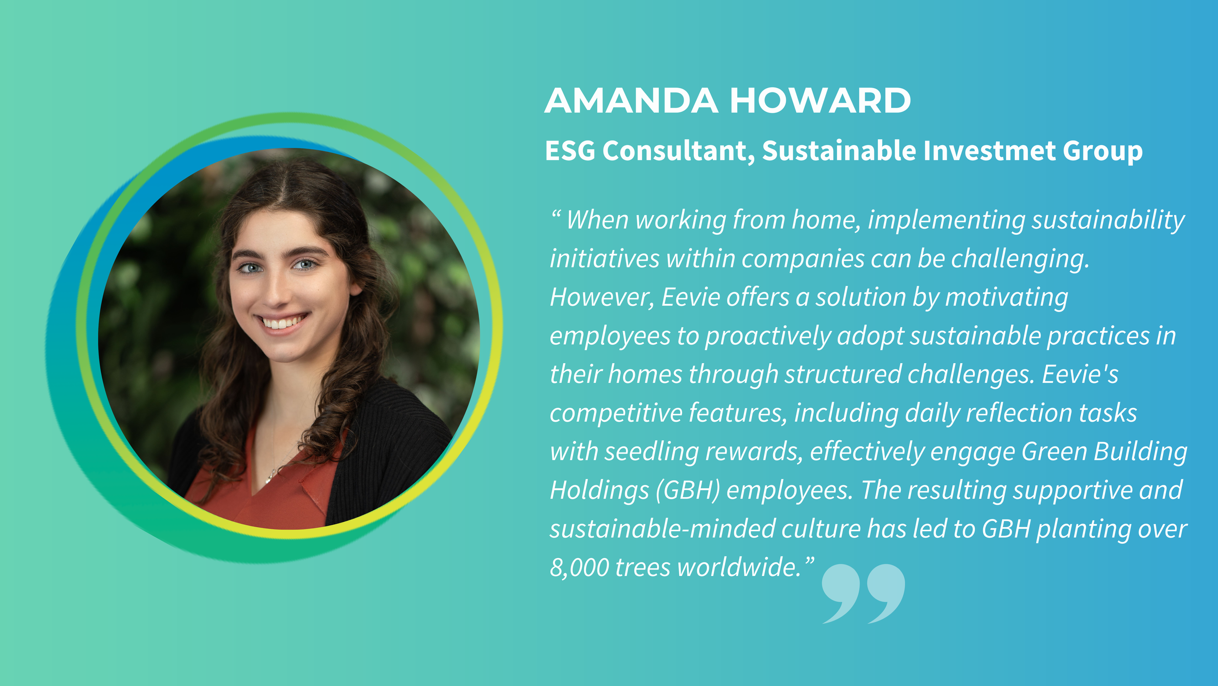 Amanda Howard, ESG Consultant, Sustainable Investment Group