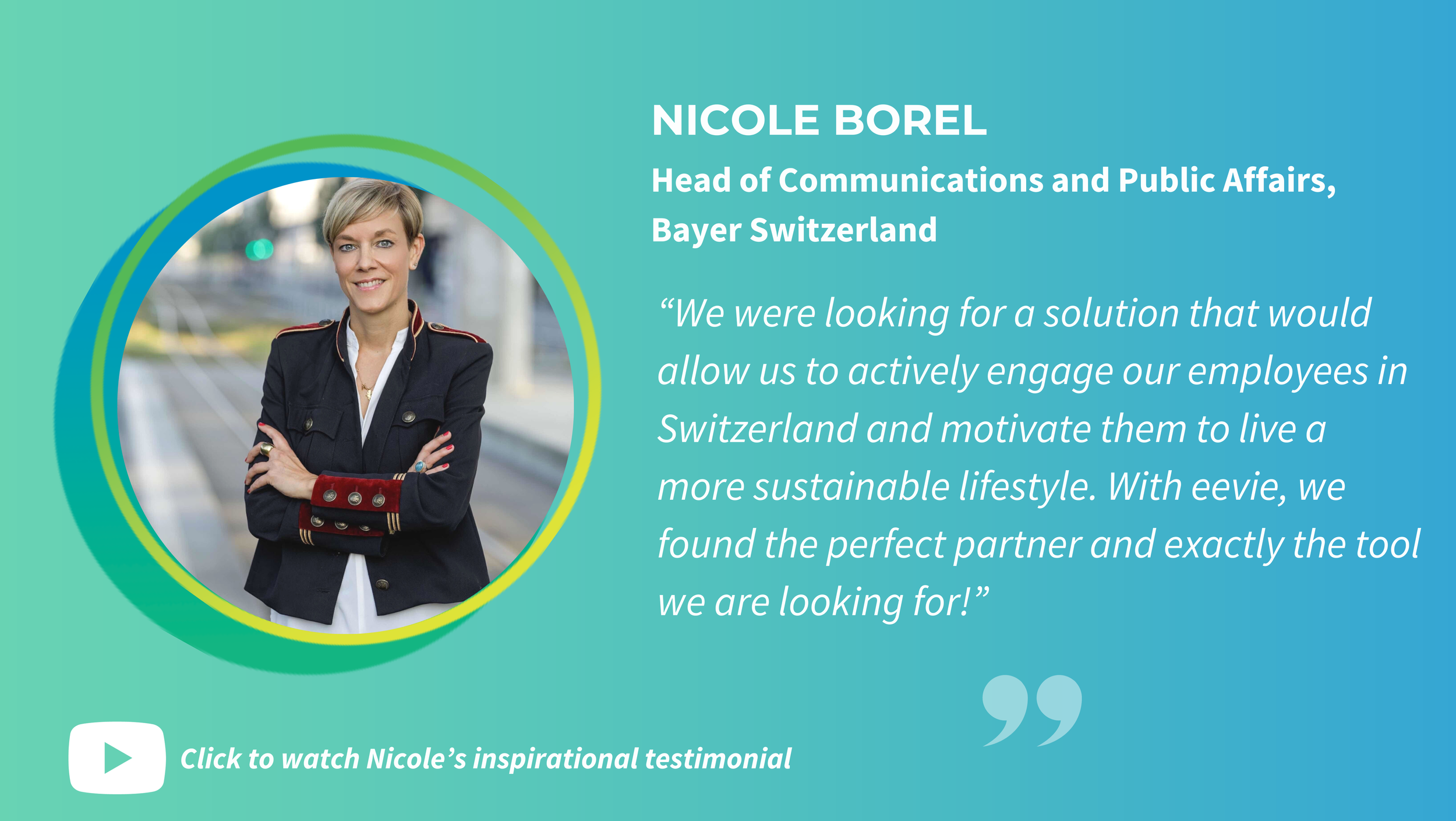 Nicole Borel, Head of Communications and Public Affairs, Bayer Switzerland.