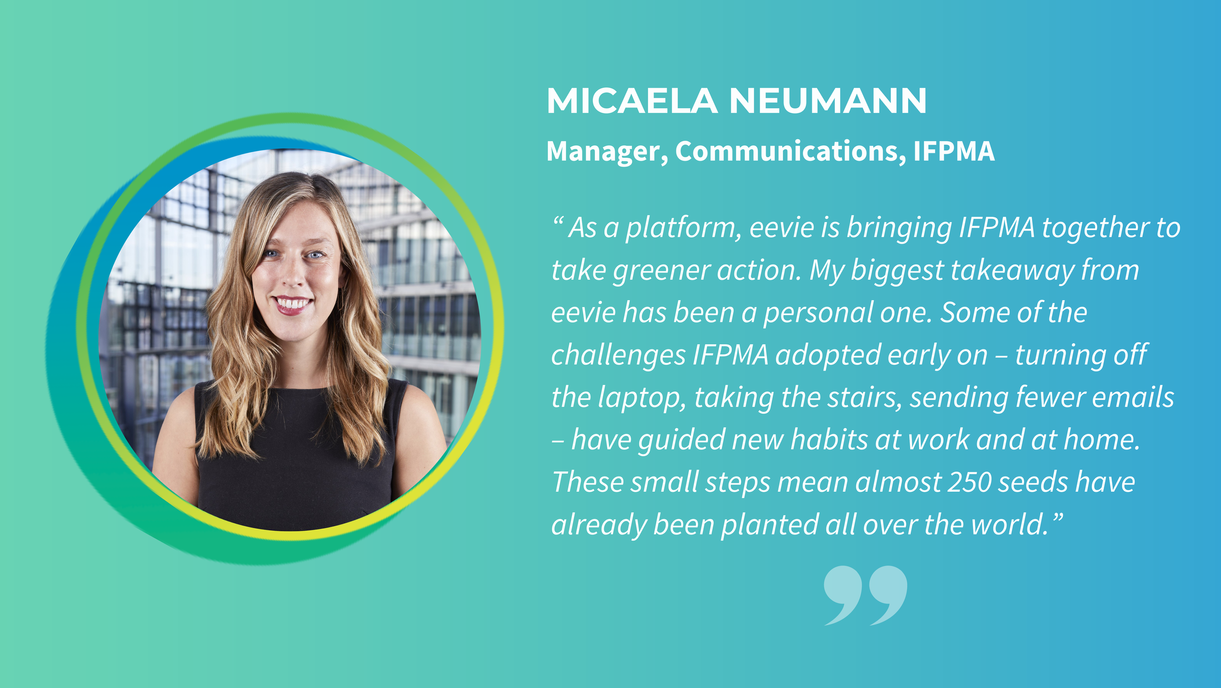 Micaela Neumann works as a manager the Communications department of IFPMA.