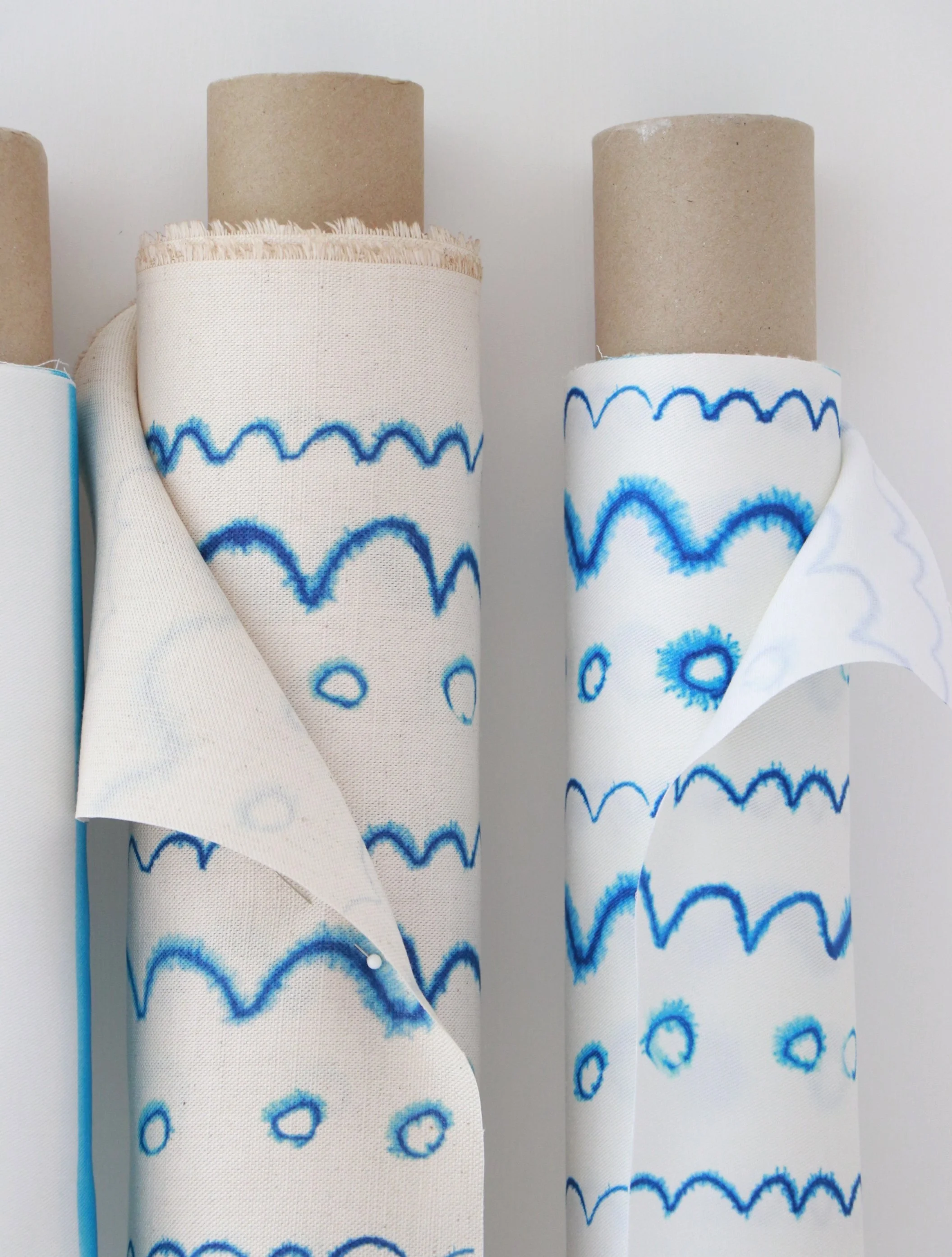 Circles in the waves fabric | by Seed Home Designs | Seed Home Designs | Cornwall
