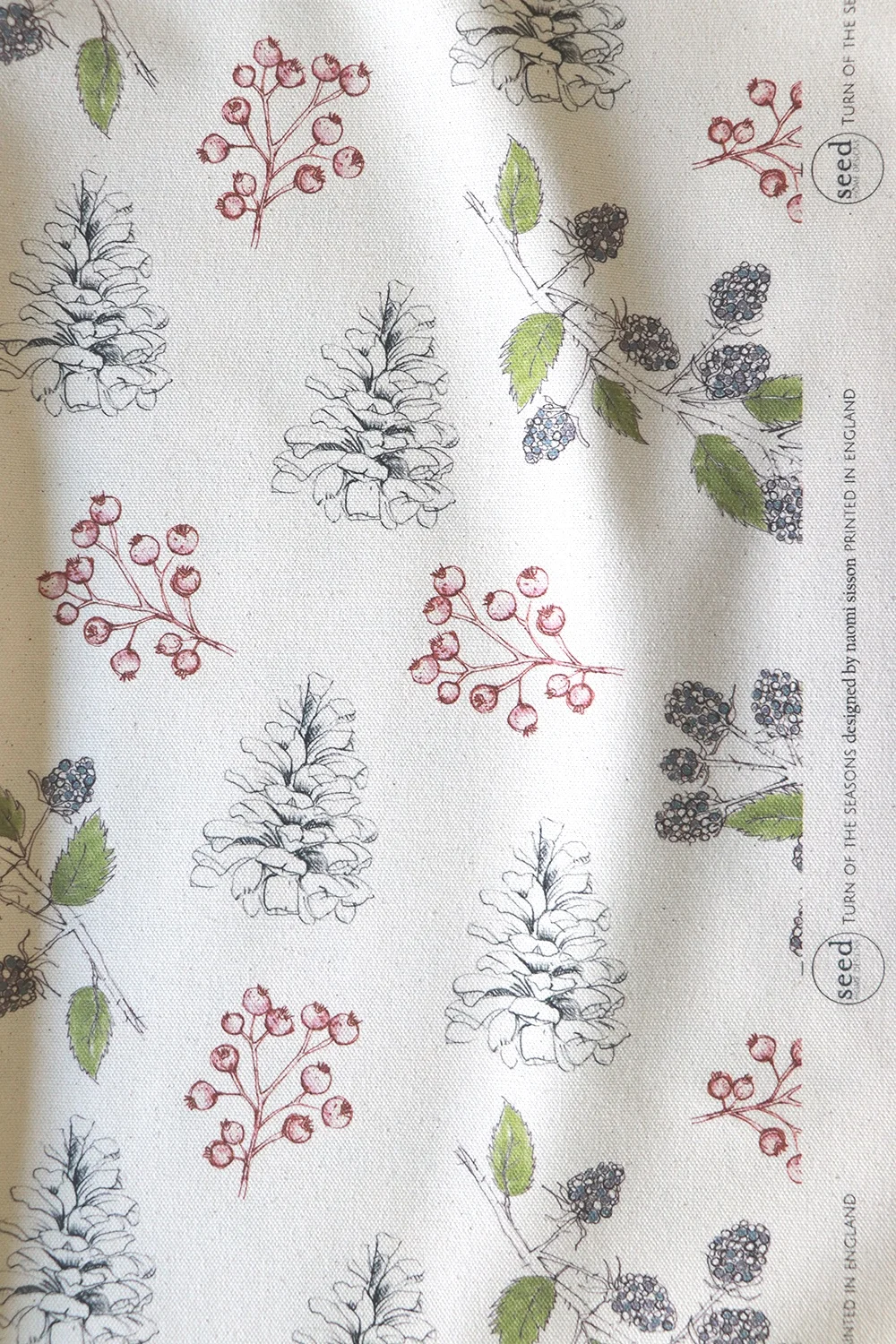 Organic Autumnal Designer Fabric