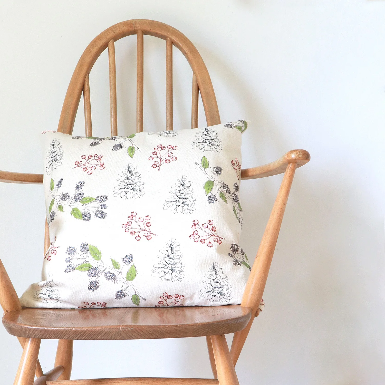 Organic fabric cushion designed in Cornwall, UK
