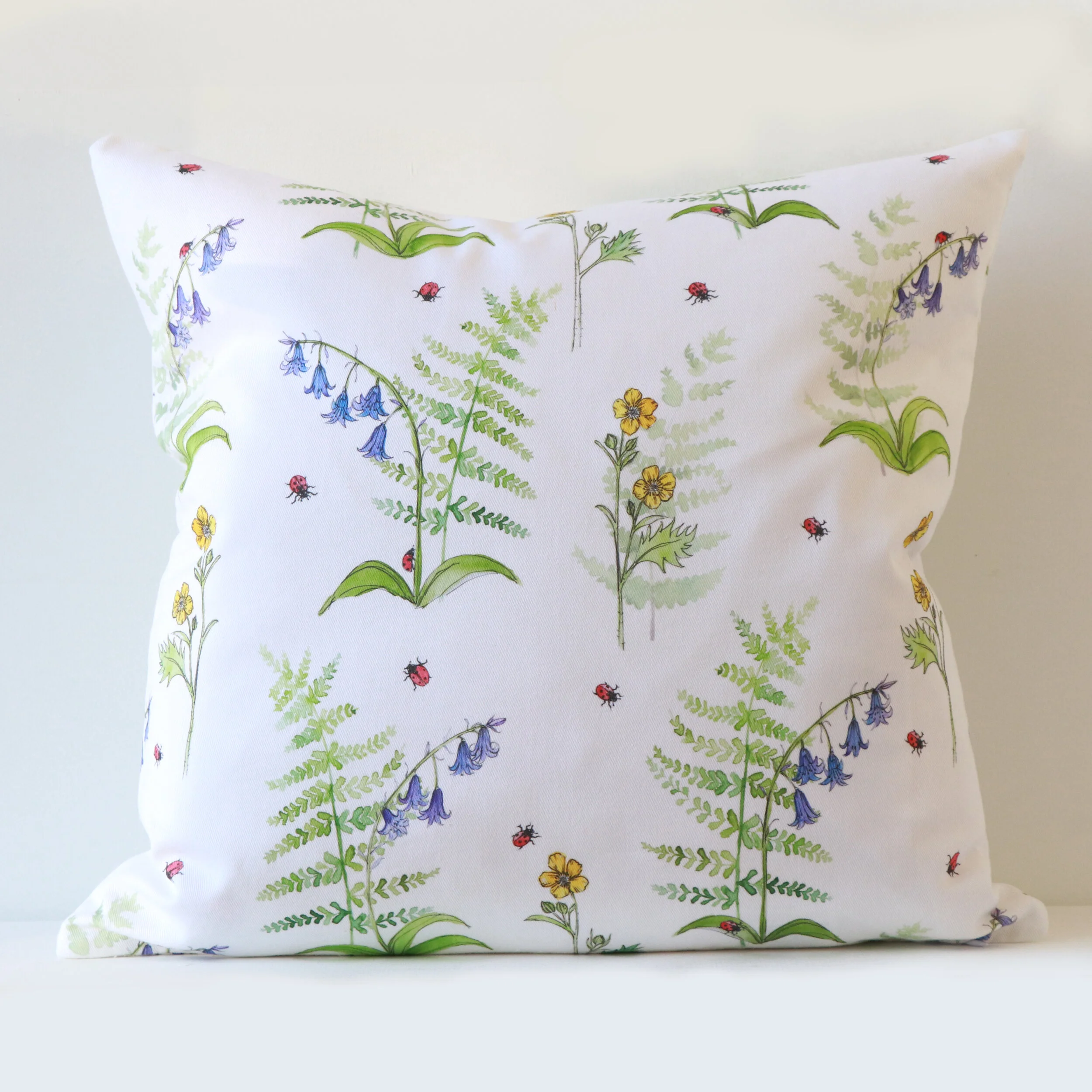Bluebell and Fern Cushion Seed Home Designs