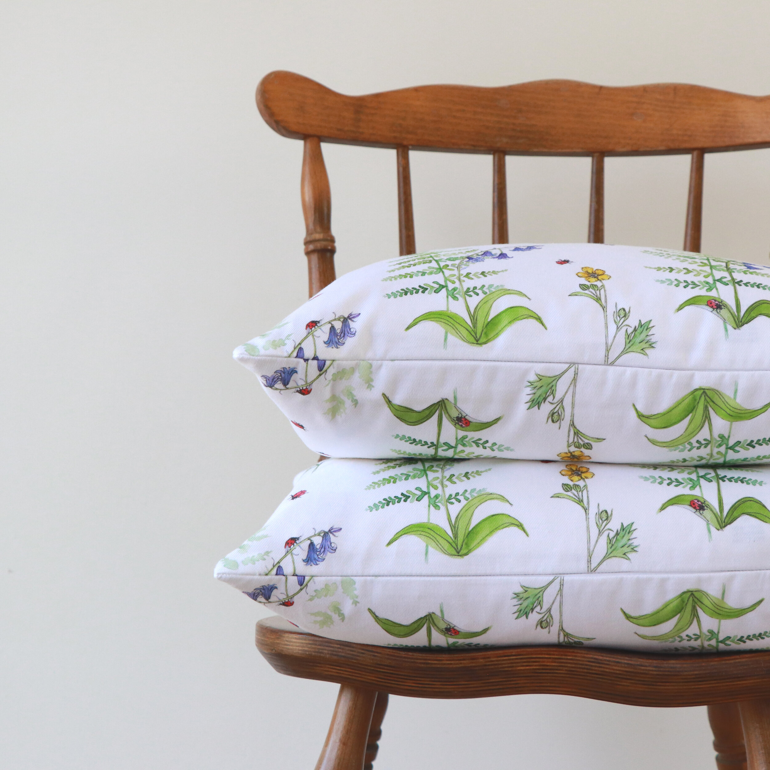 Buttercup, Fern and Bluebell Accent Cushions