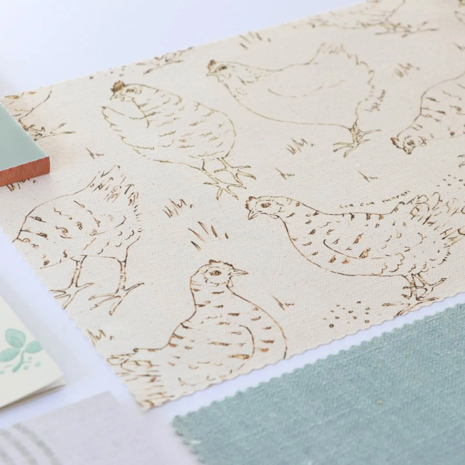 Hen Fabric Interior Mood board Cornwall UK