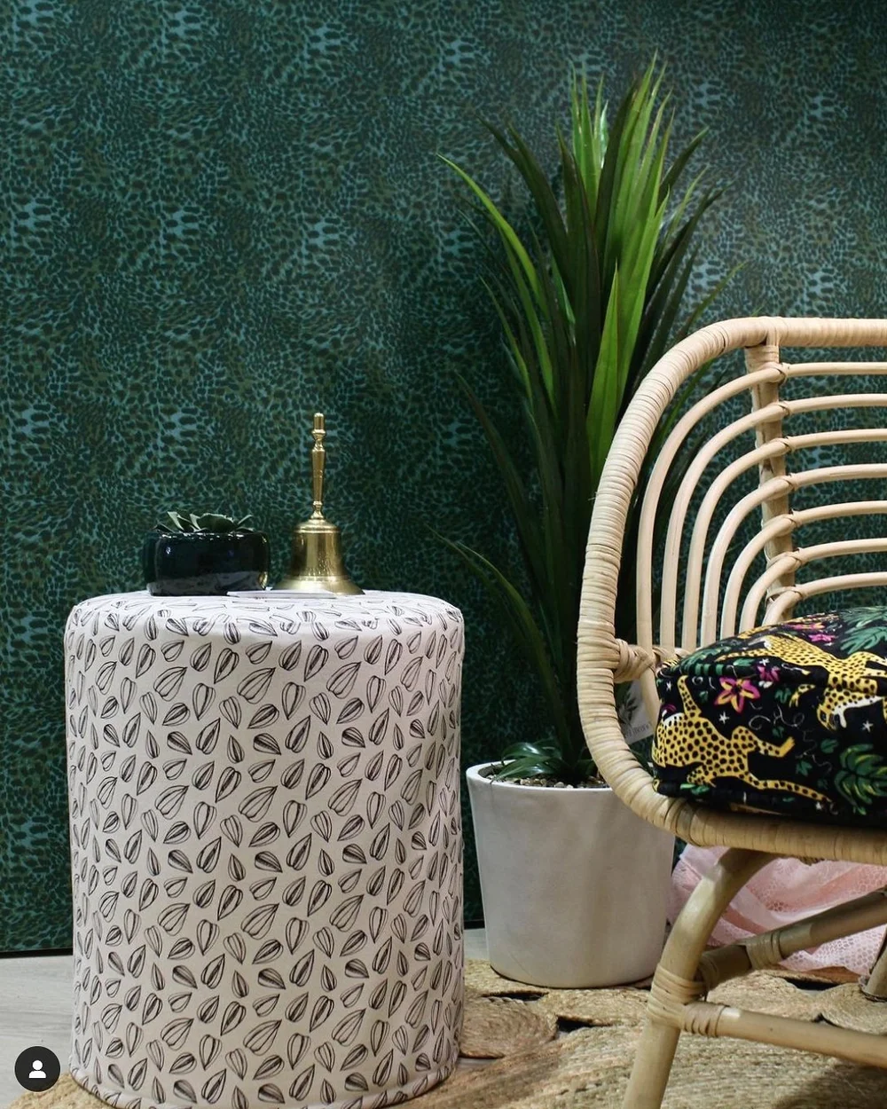 Designer Fabric Footstool