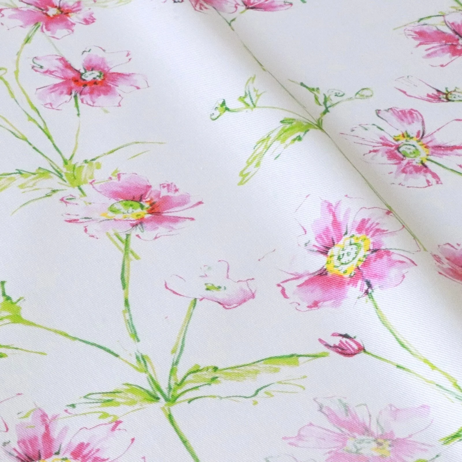 Japanese Anemone Flower Fabric