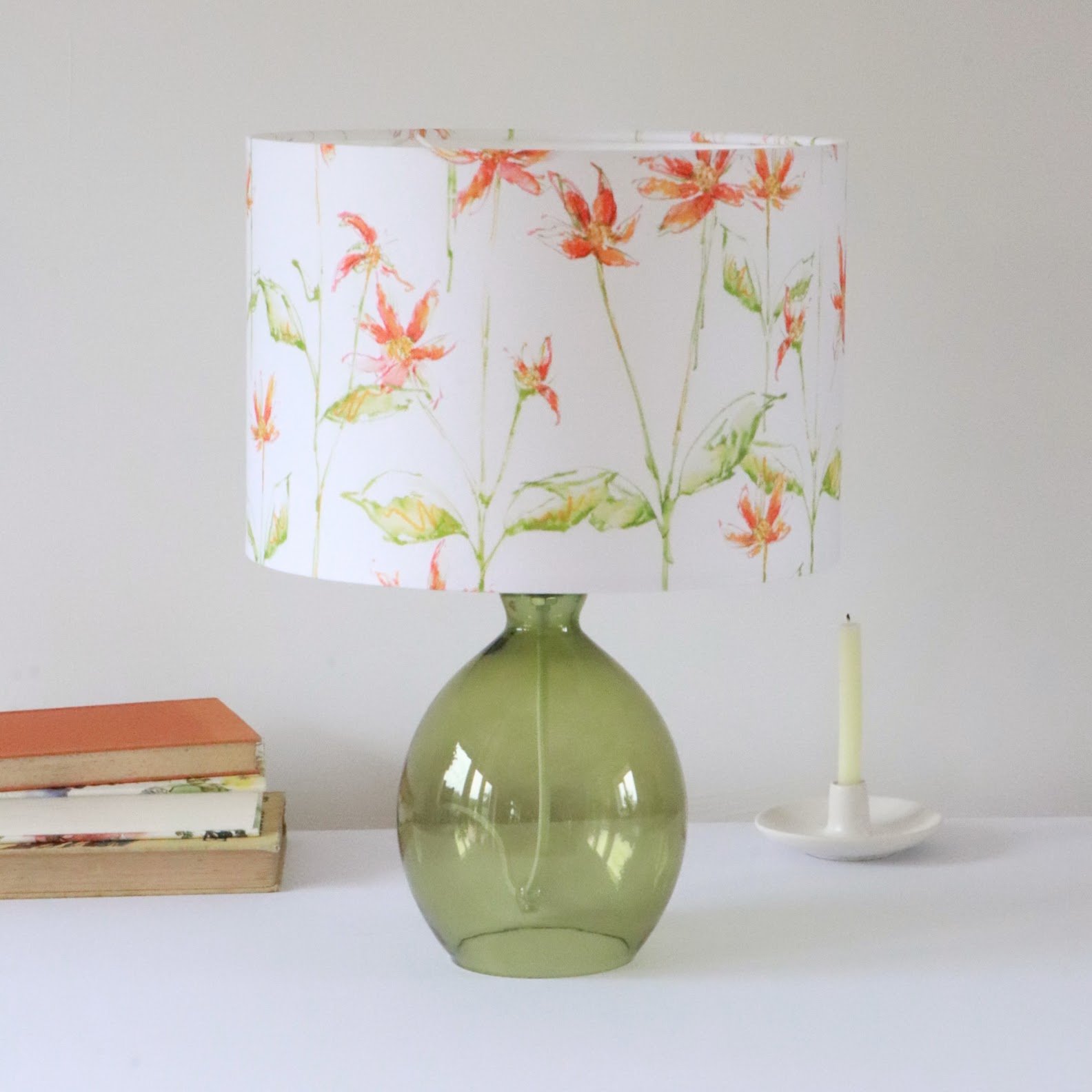 Orange Daisy Cornish Lampshade