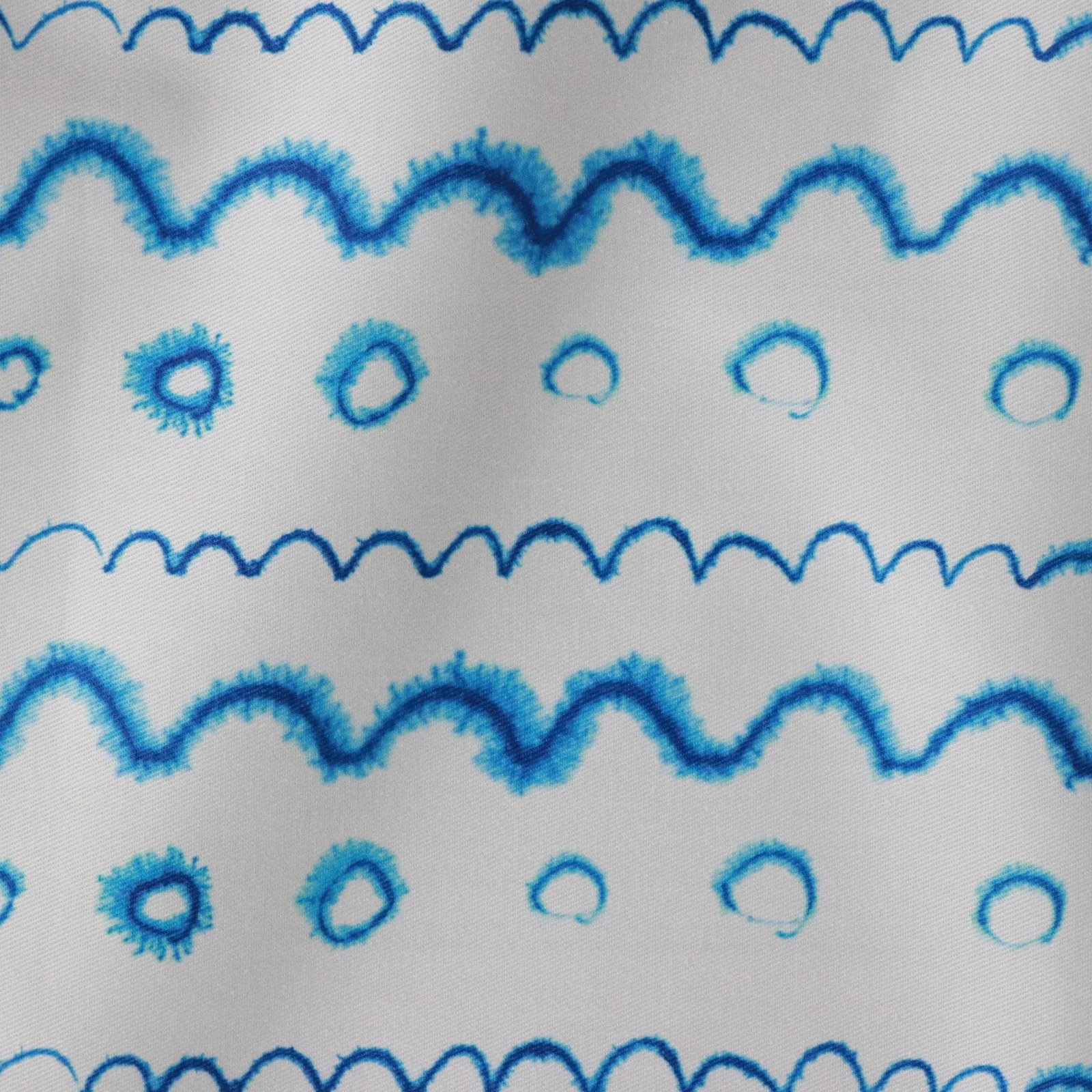 Blue circles in the waves coastal fabric by Seed Home Designs | Seed Home Designs | Cornwall