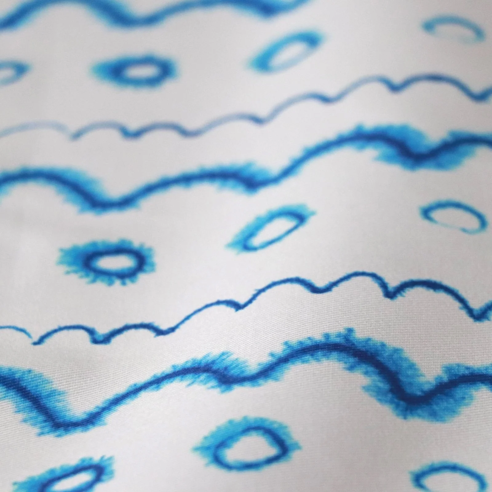 Circles in the waves fabric by Seed Home Designs | Seed Home Designs | Cornwall