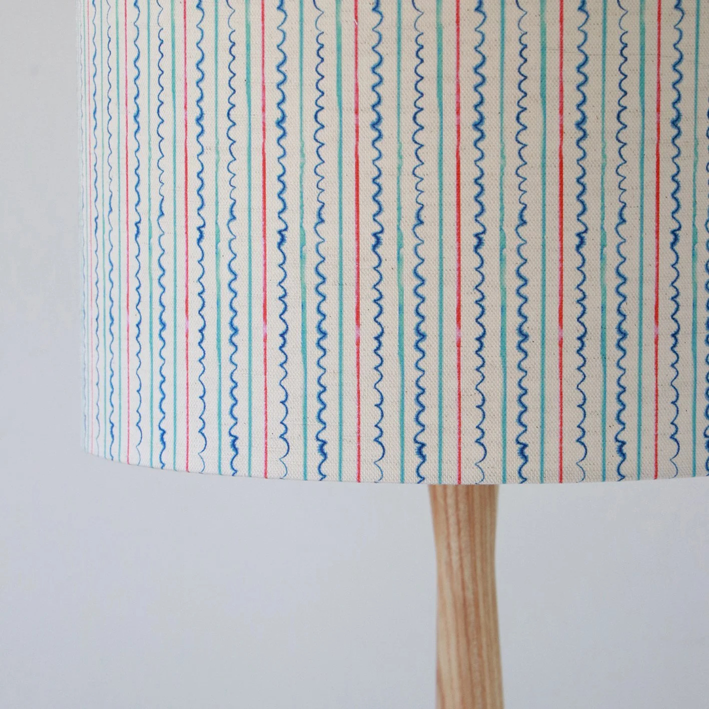 Sail Ahoy Red and Blue Stripe Linen Lampshade | Seed Home Designs | Cornwall