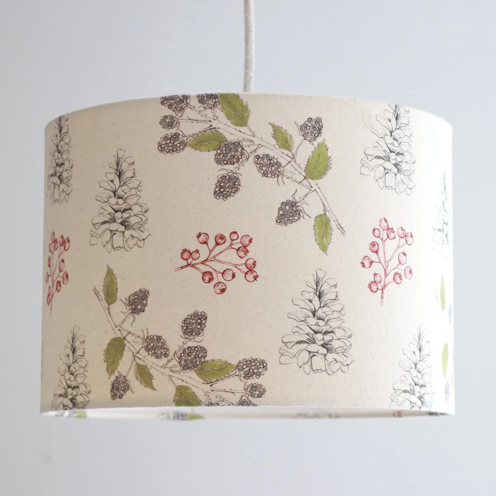 Turn of the Seasons Organic Fabric Lampshade