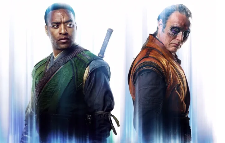 CHIWETEL EJIOFOR AS "MORDO" AND MADS MIKKELSEN AS "KAECILIUS" FOR "DR. STRANGE", PRODUCED BY DISNEY MARVEL