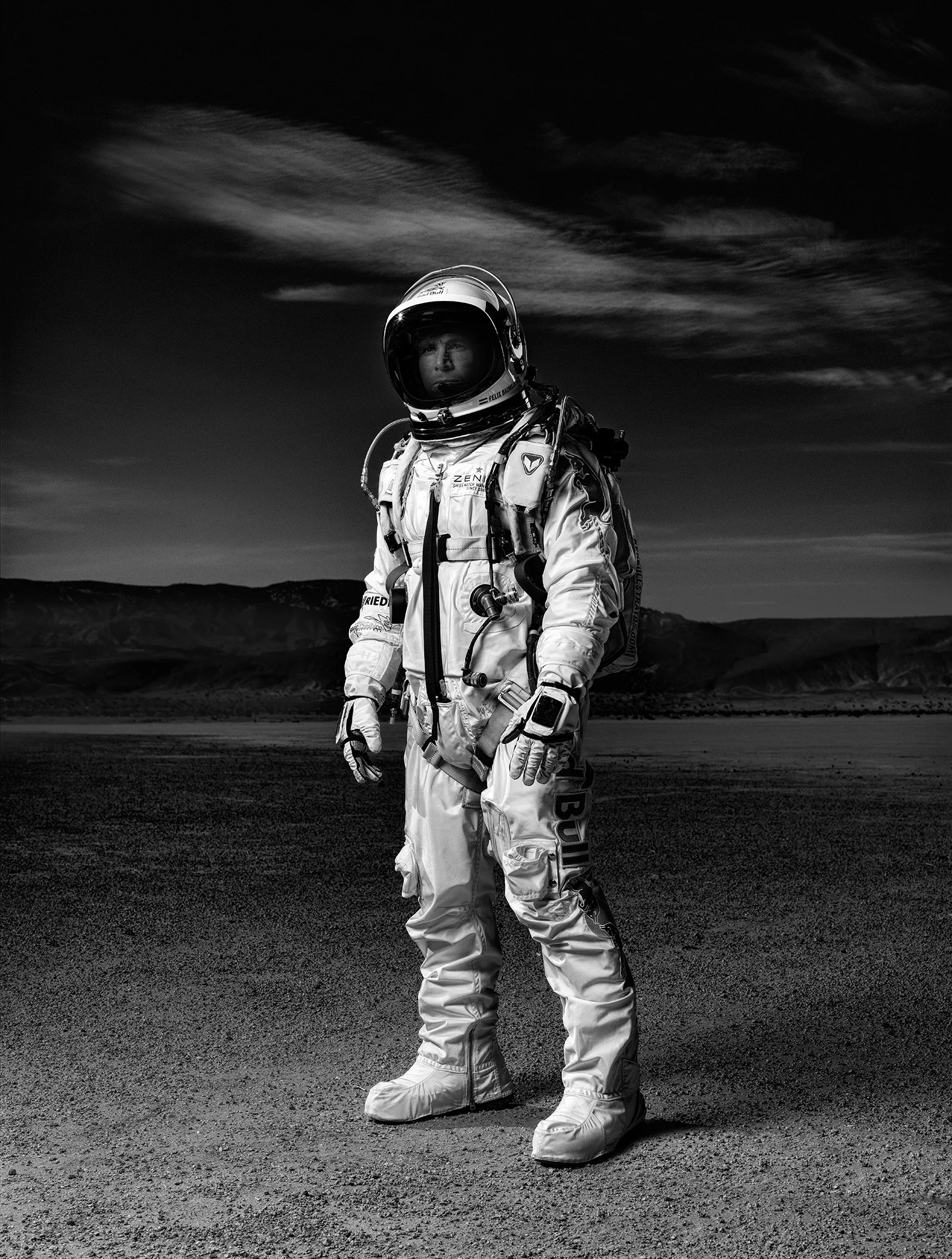 FELIX BAUMGARTNER. He was skydiving from an estimated 39 km (24 mi), reaching an estimated top speed of 1,357.64 km/h (843.6 mph) Mach 1.25 on 14 October 2012