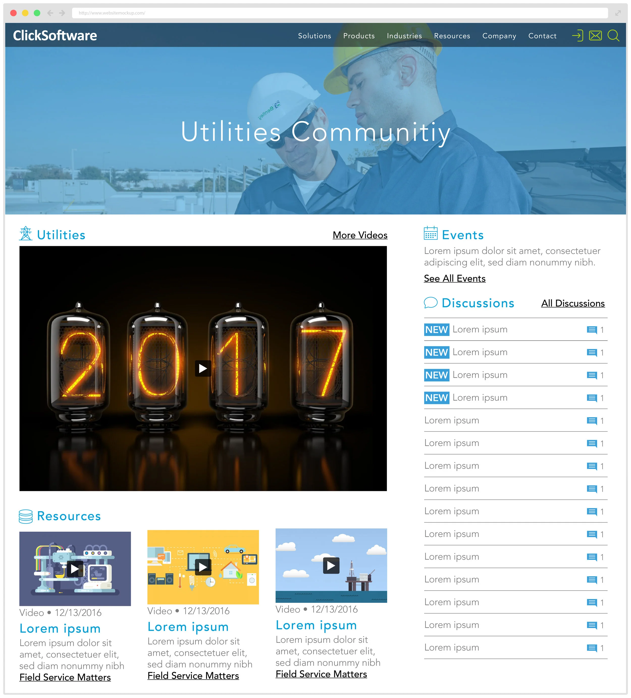 User Community Mockup