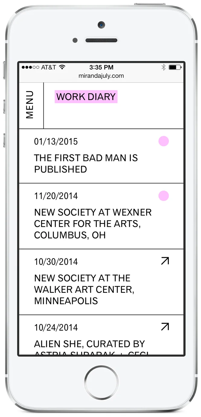 Miranda July — Website