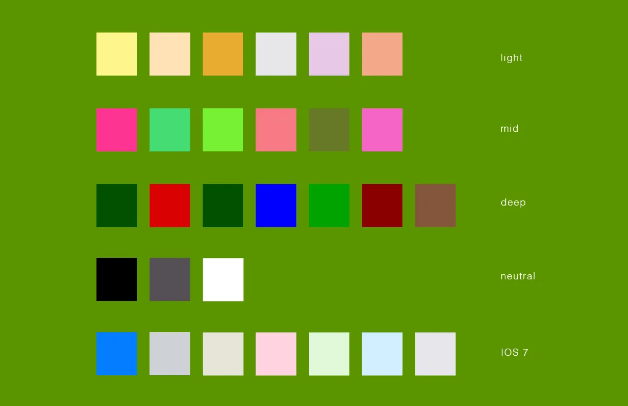 Initial color sketches