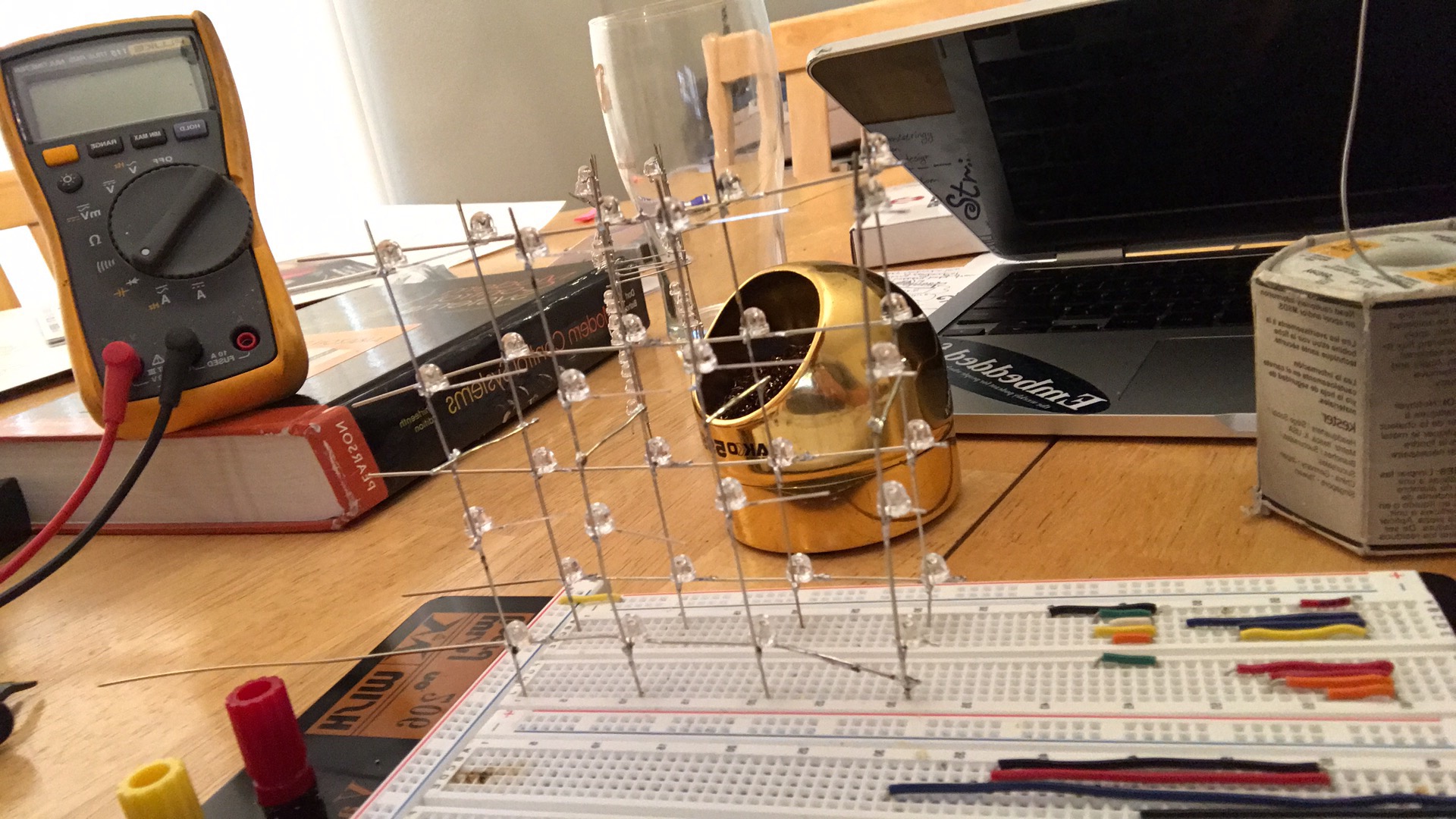 First two layers of the cube completed