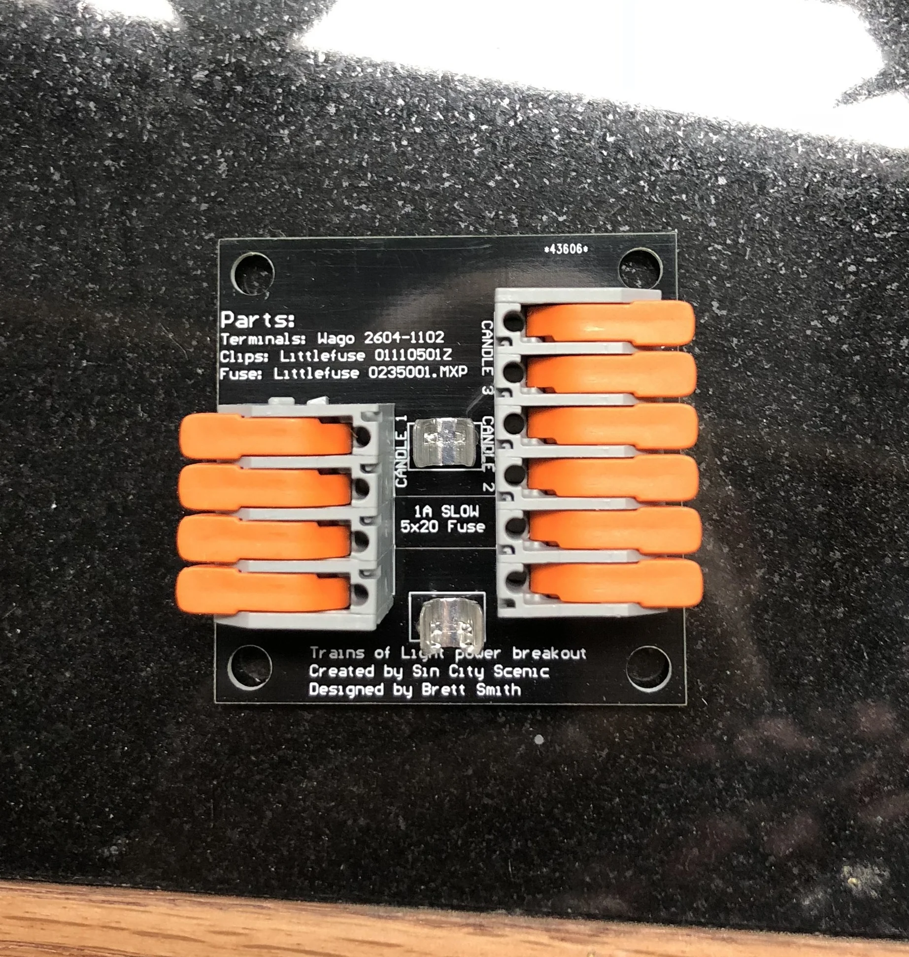Assembled board ready to be installed.