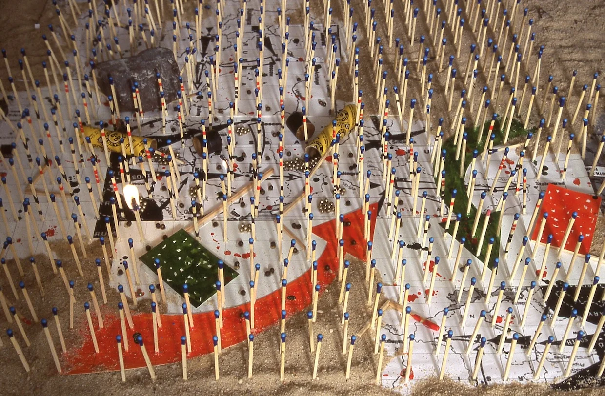 Museum of Matches, Table Top Installation Detail/The Match Game