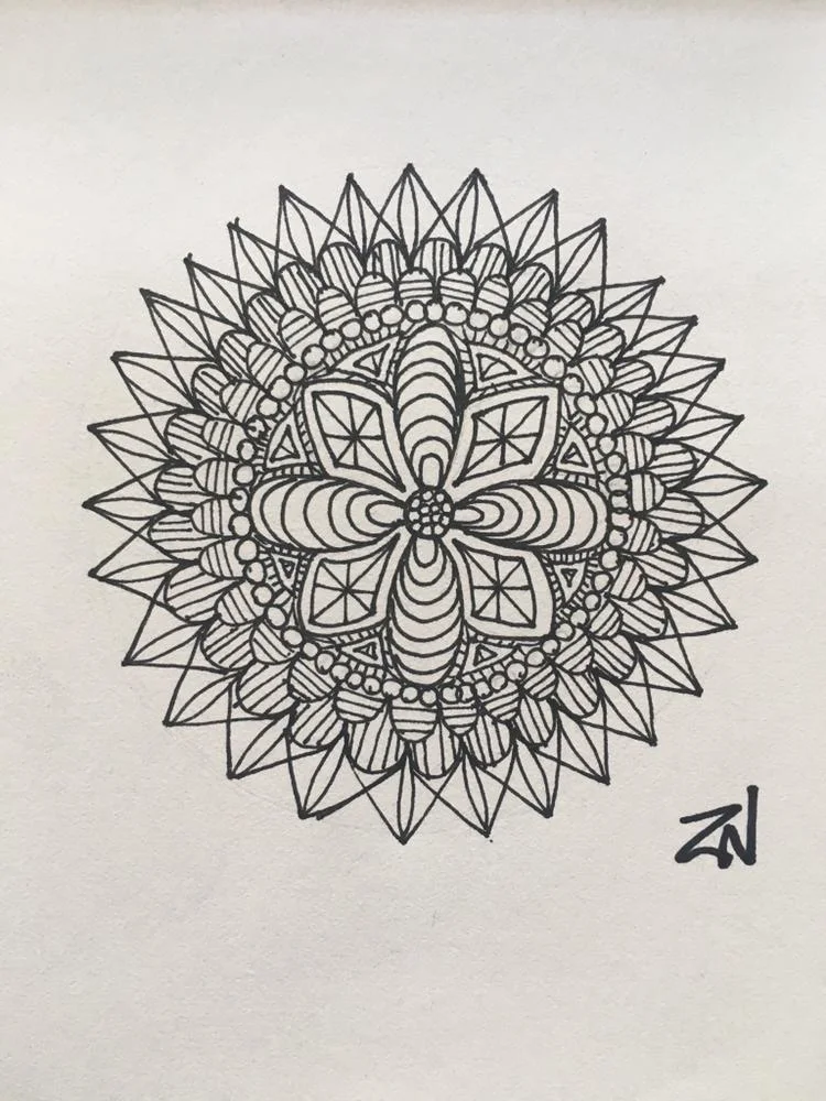 Title: Clockwork Medium: Freehand with Black Ink Pen