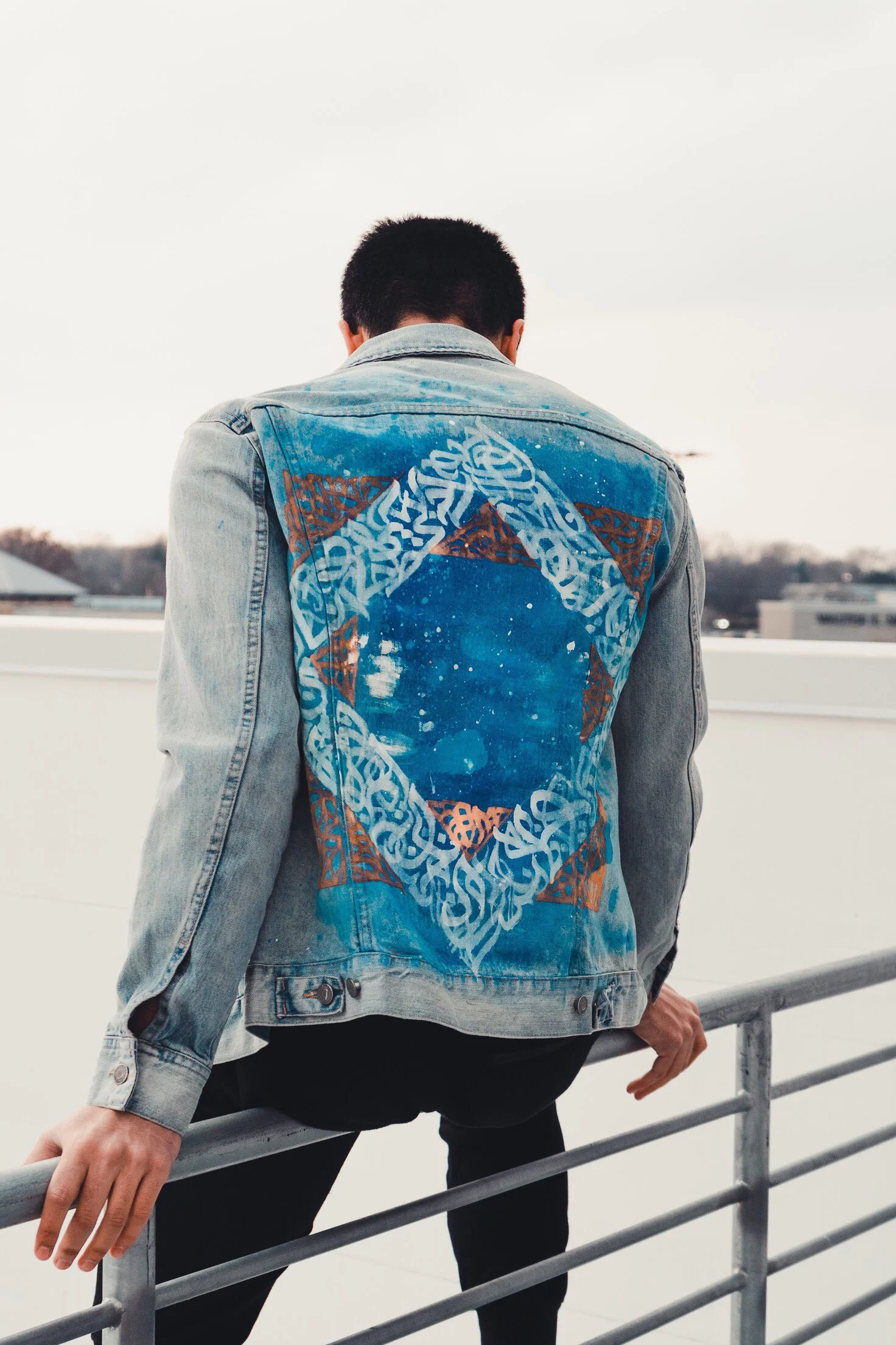 “Arabic Calligraffiti in Geometric Pattern on a Denim Jacket: ‘and what would you do, in your infinite knowledge?’”