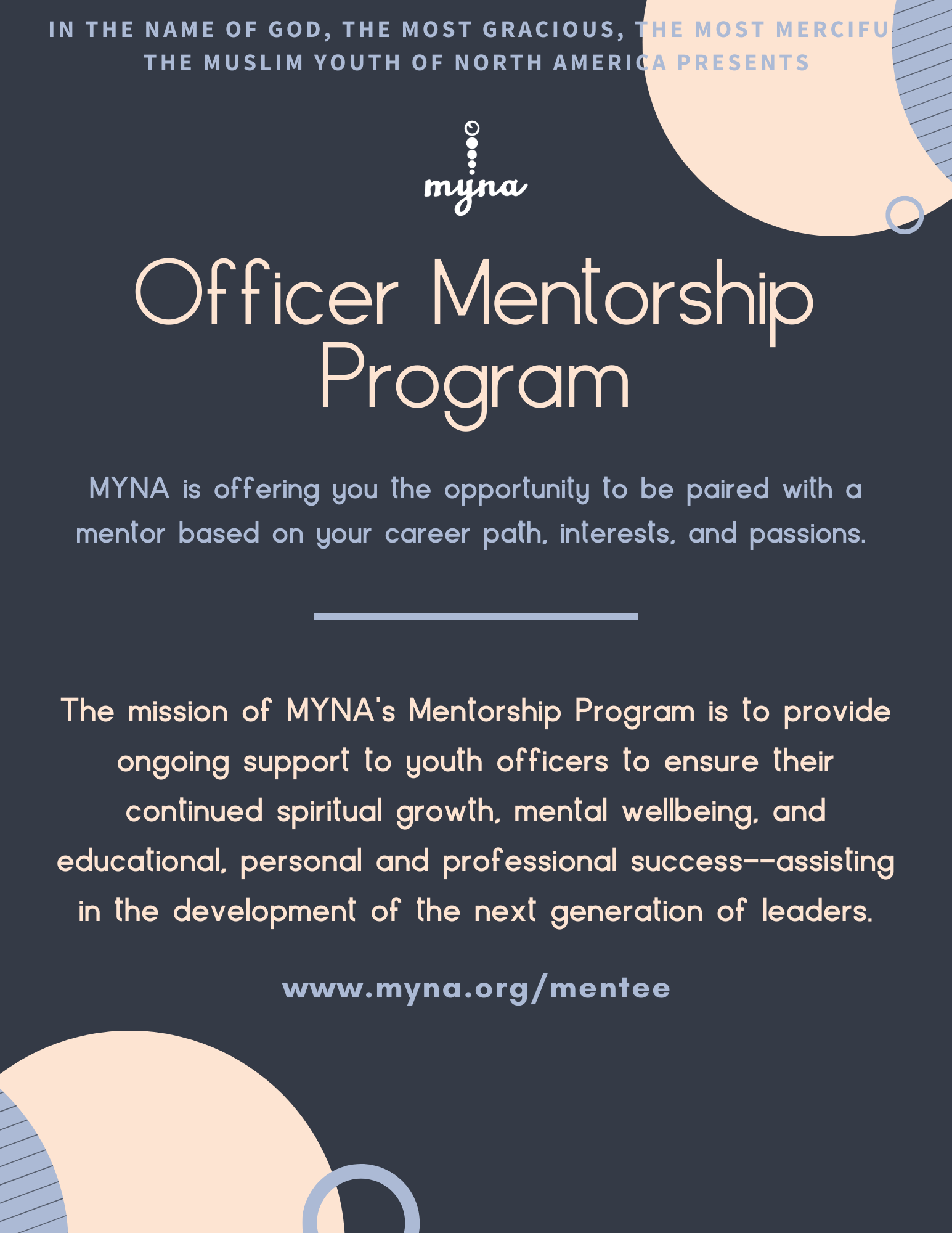Opera velordnet annoncere Mentorship - Mentee — Muslim Youth of North America