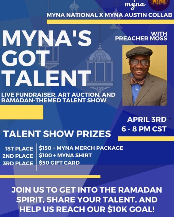 Have you ever had a piece of art that you&rsquo;ve wanted to showcase but never got the chance?Submit artwork you have and it will be entered into an auction to help fundraise for MYNA. Join us on April 3rd with Preacher Moss to share your talents an