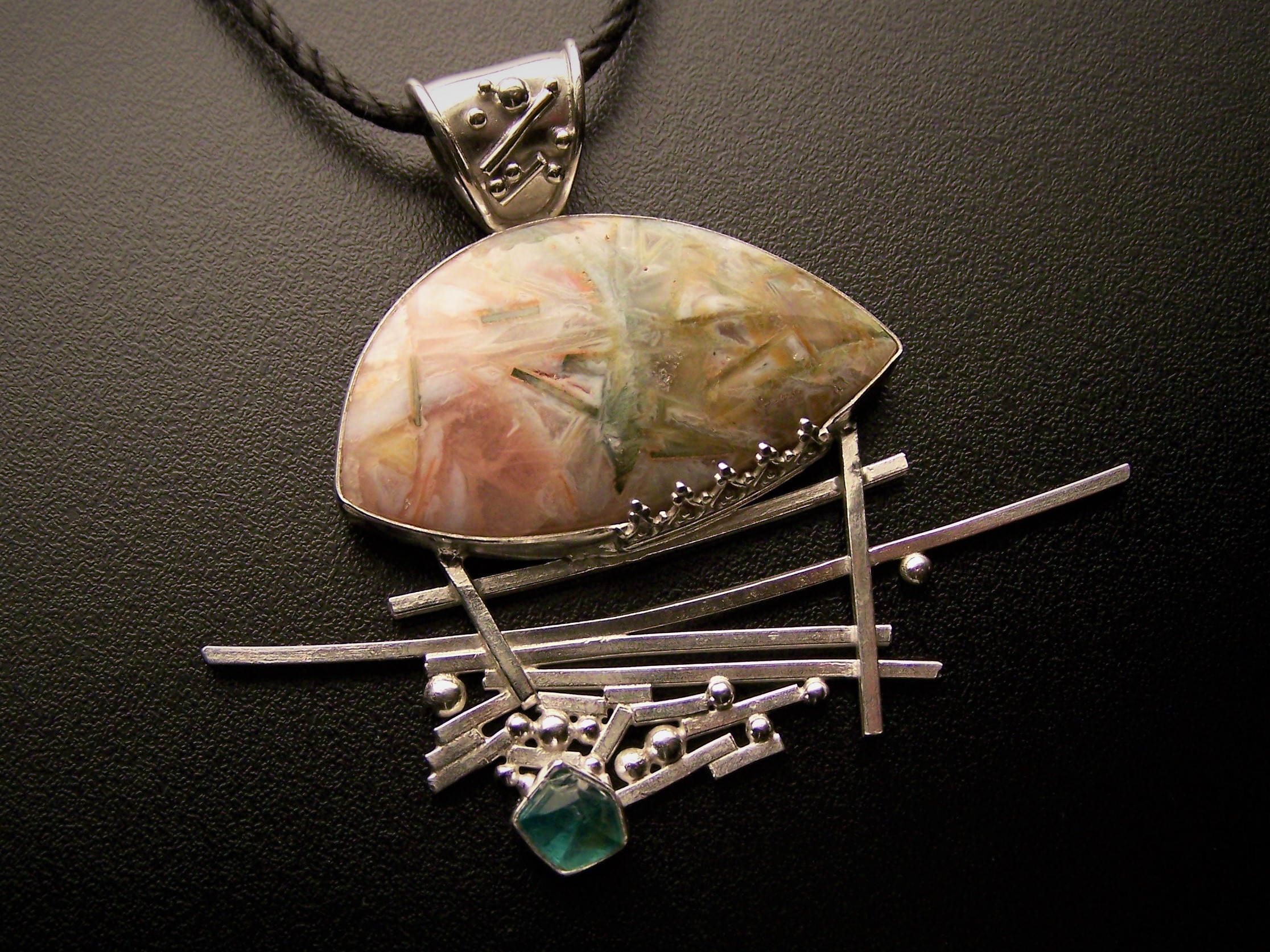 Saganite & Neon Apatite