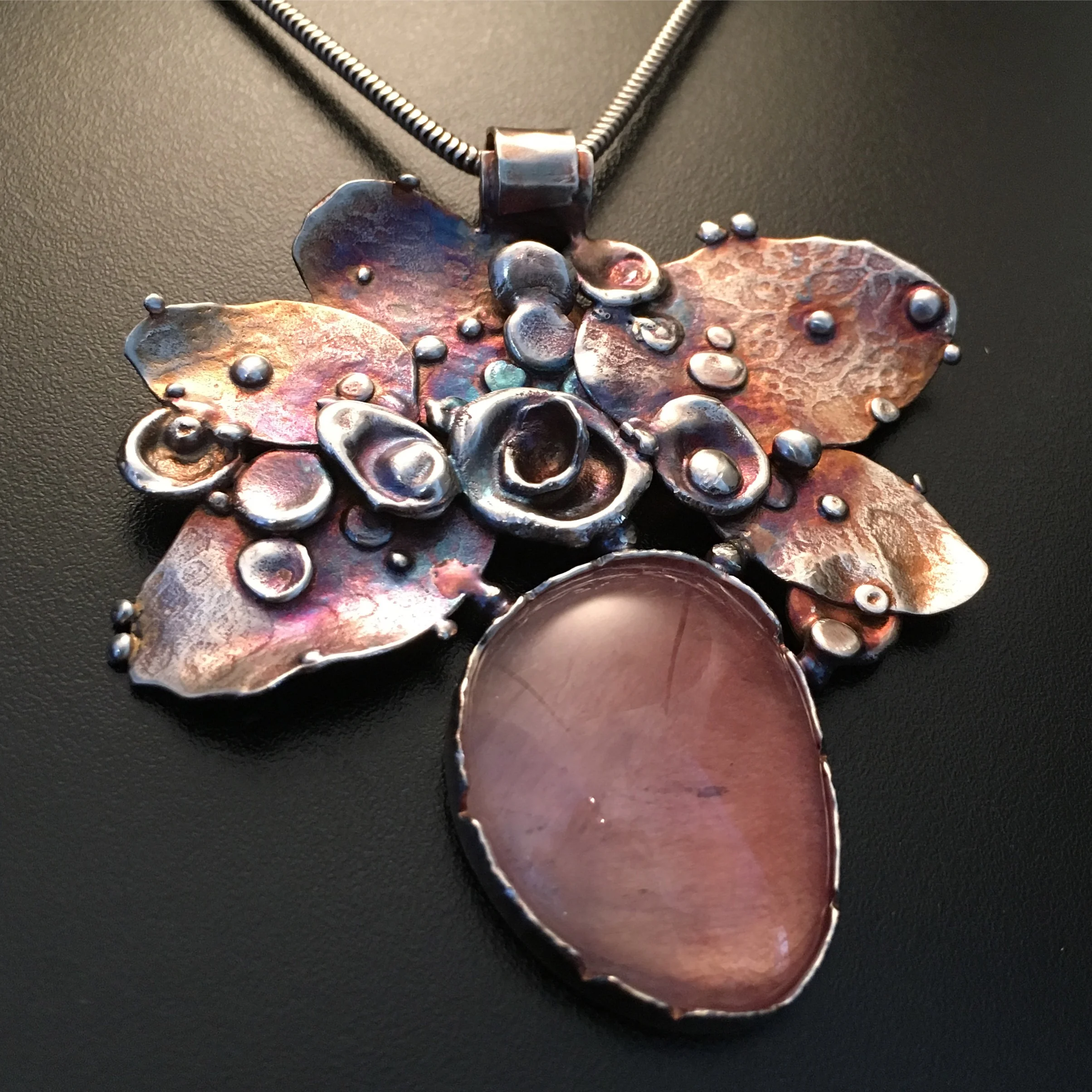 "Primitive Petals" &amp; "Painting with Fire" cuff