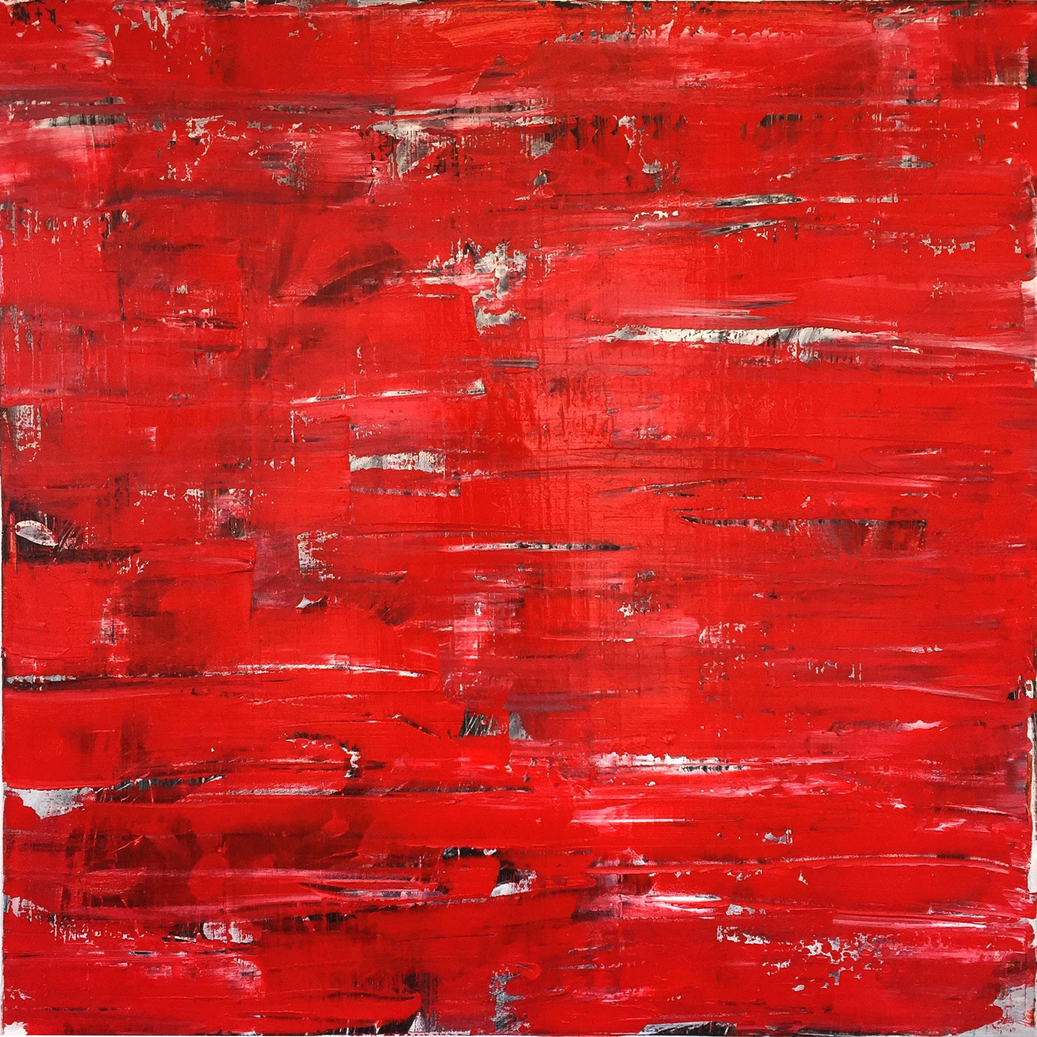 RED LIPSTICK - ACRYLIC ON CANVAS - 36 X 36