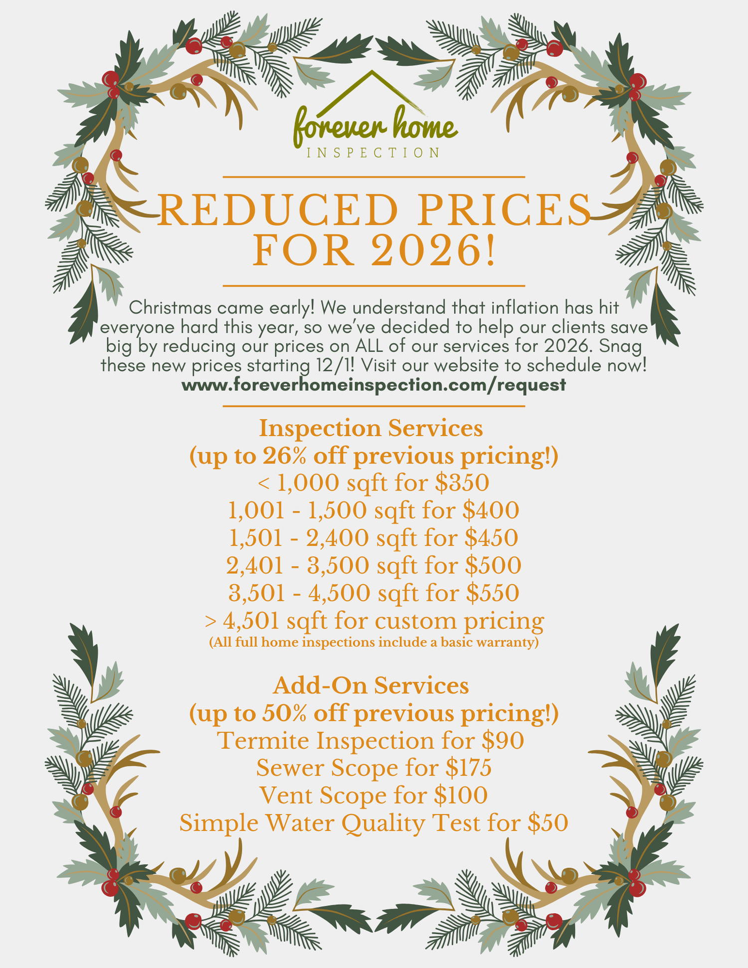 REDUCED Inspection Prices for Dec 2025 to Dec 2026 — Real Estate's #1 ...