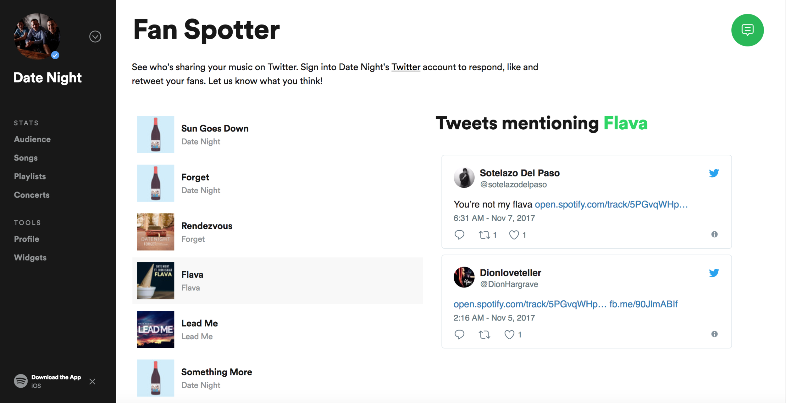 Spotify Fan Spotter is now available to all verified artists on SpotifyArtists.com