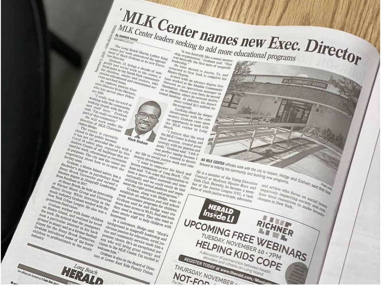 Named Executive Director of the Martin Luther King Center