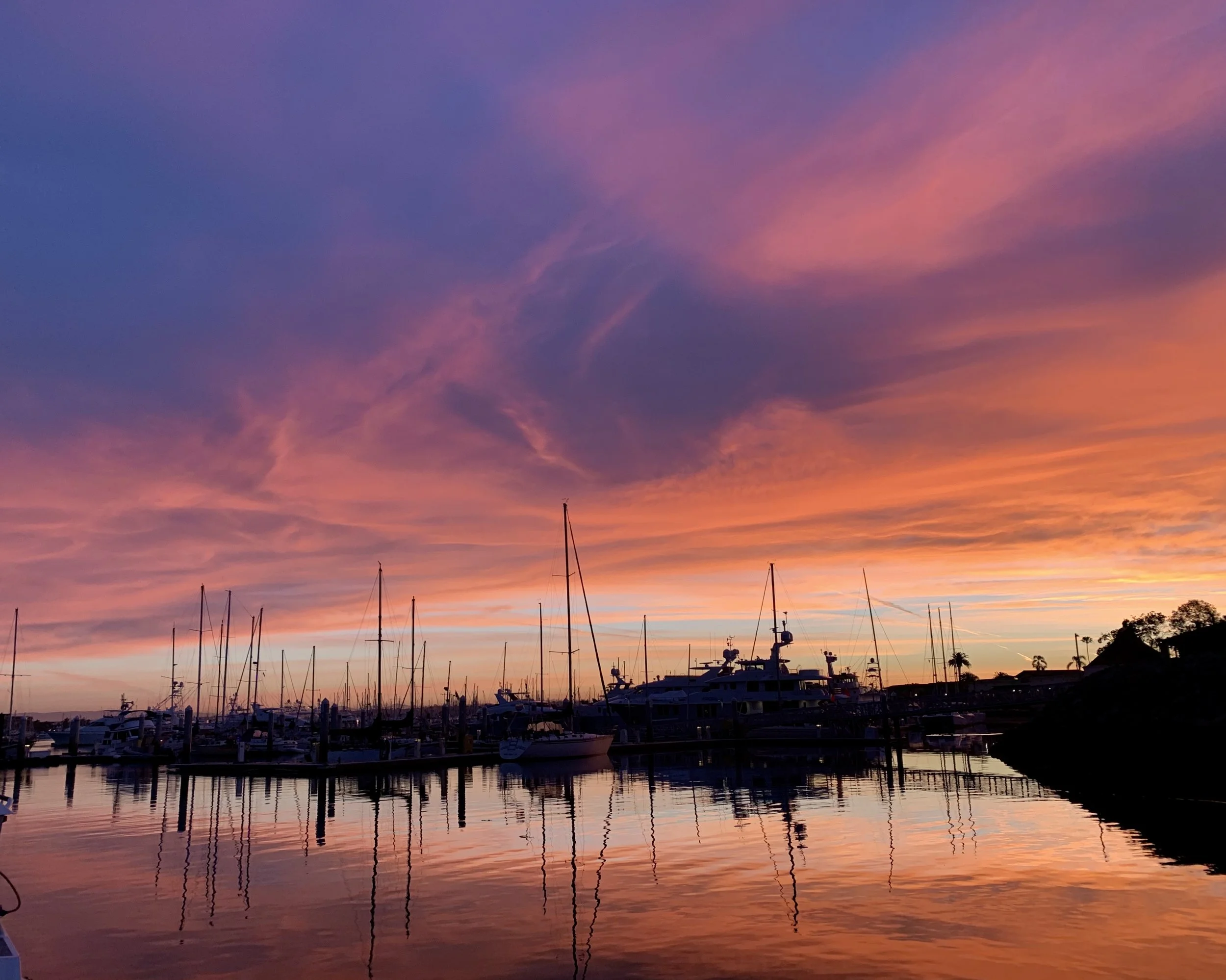 sunrise at the public docks in San Diego