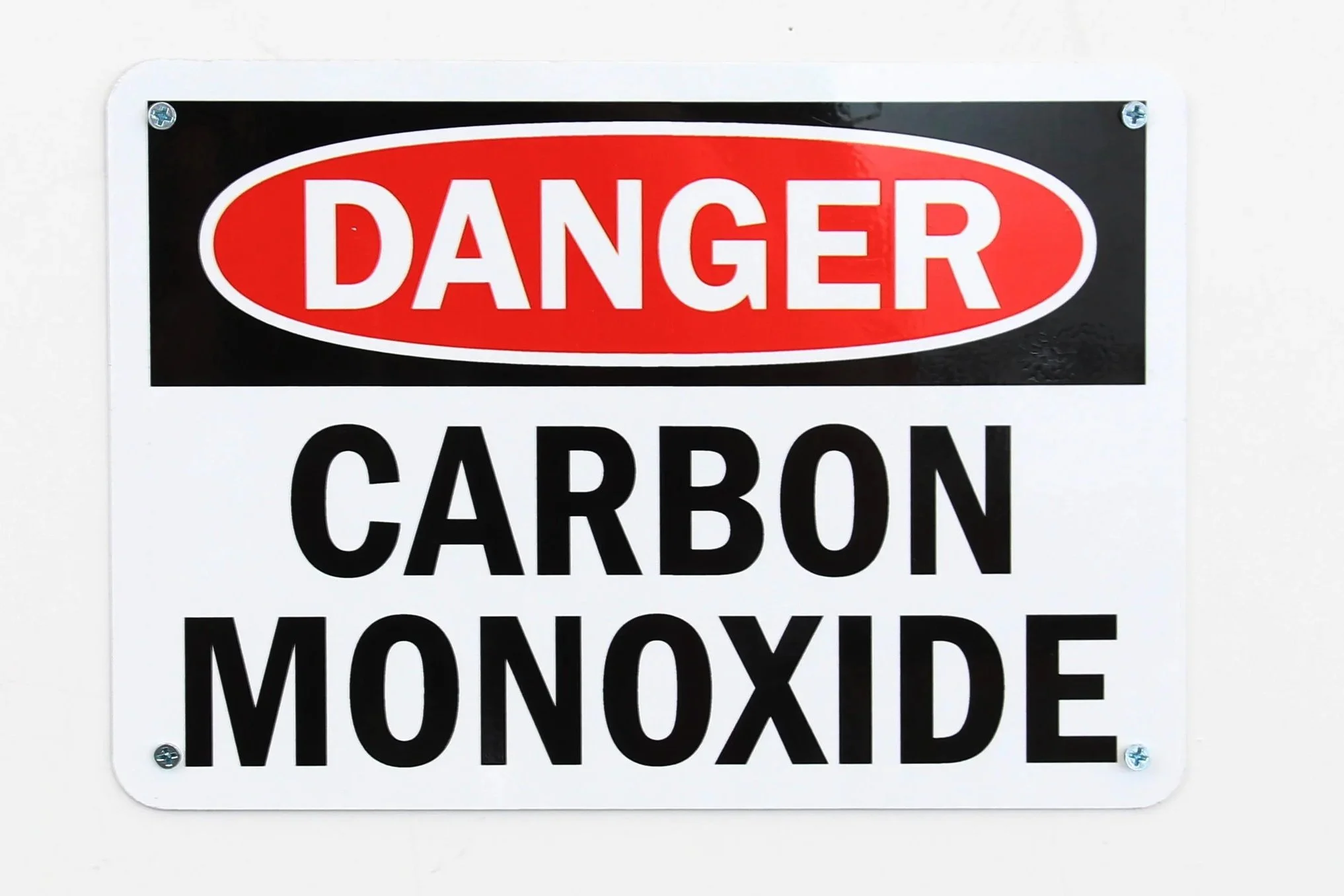 Carbon monoxide danger sign