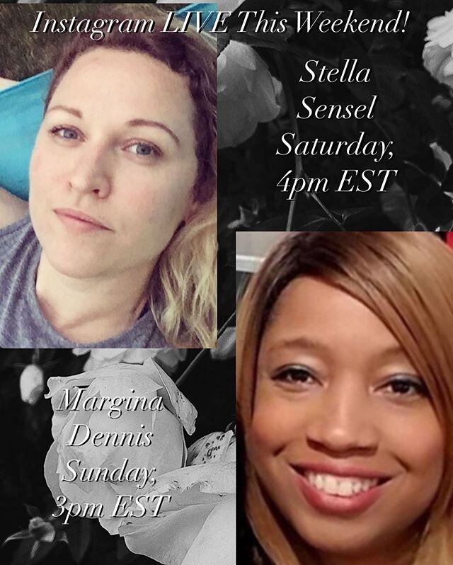 Instagram LIVE! This weekend, pro makeup artist, special effects master, and small business owner Stella Sensel chats with me, Saturday at 4pm. Pro makeup artist, beauty master, and educator Margina Dennis joins me Sunday at 3pm. Wanna be a pro makeu