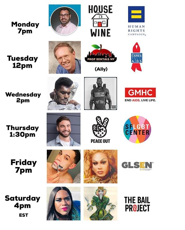 I&rsquo;m so excited about this week&rsquo;s Instagram Live events! Come hang out, learn about these Black and LGBTQ small businesses (and one ally), and hell us raise money for six different charities! These will be some awesome conversations! 
Mond