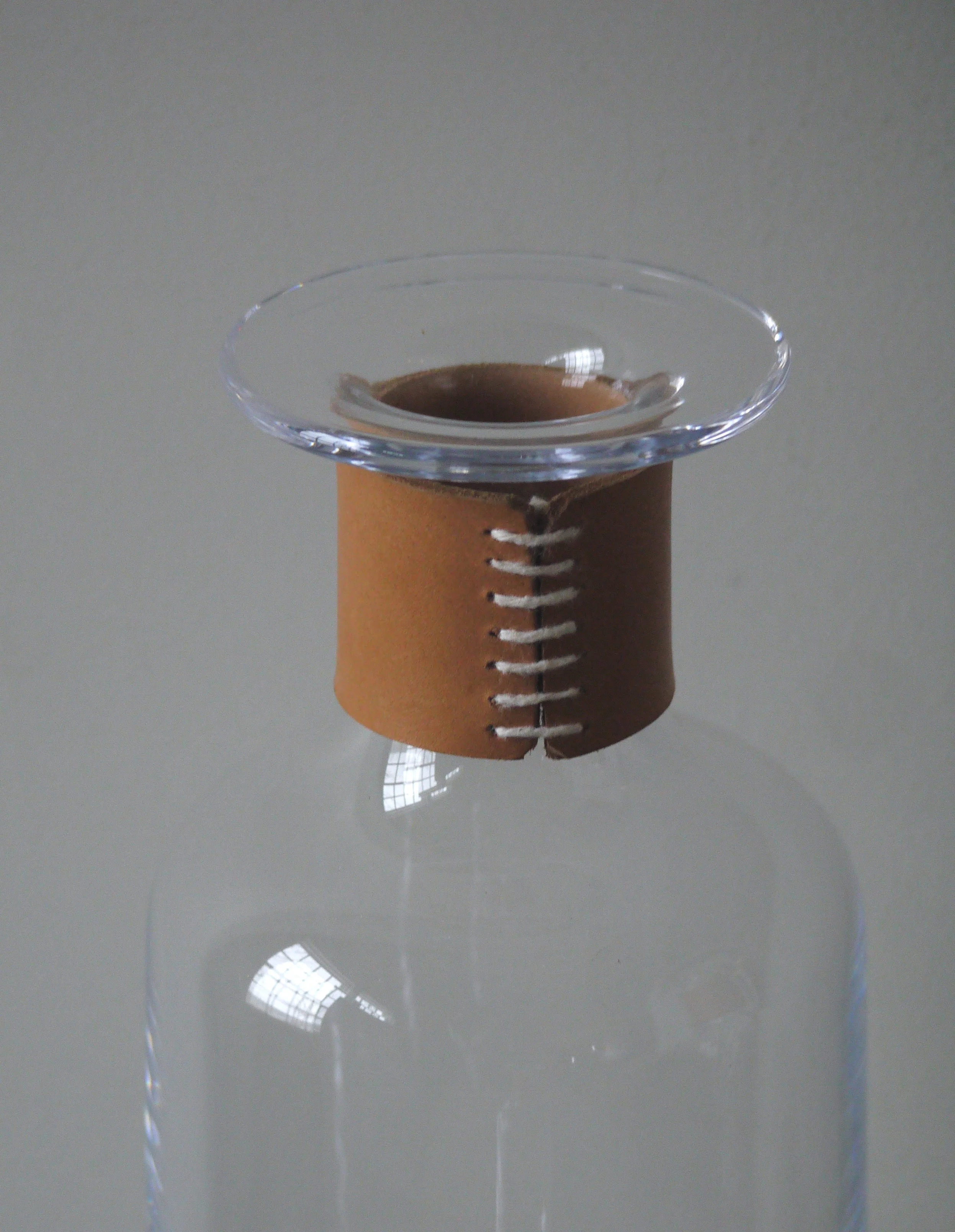 Gretchen Vase with Leather Collar