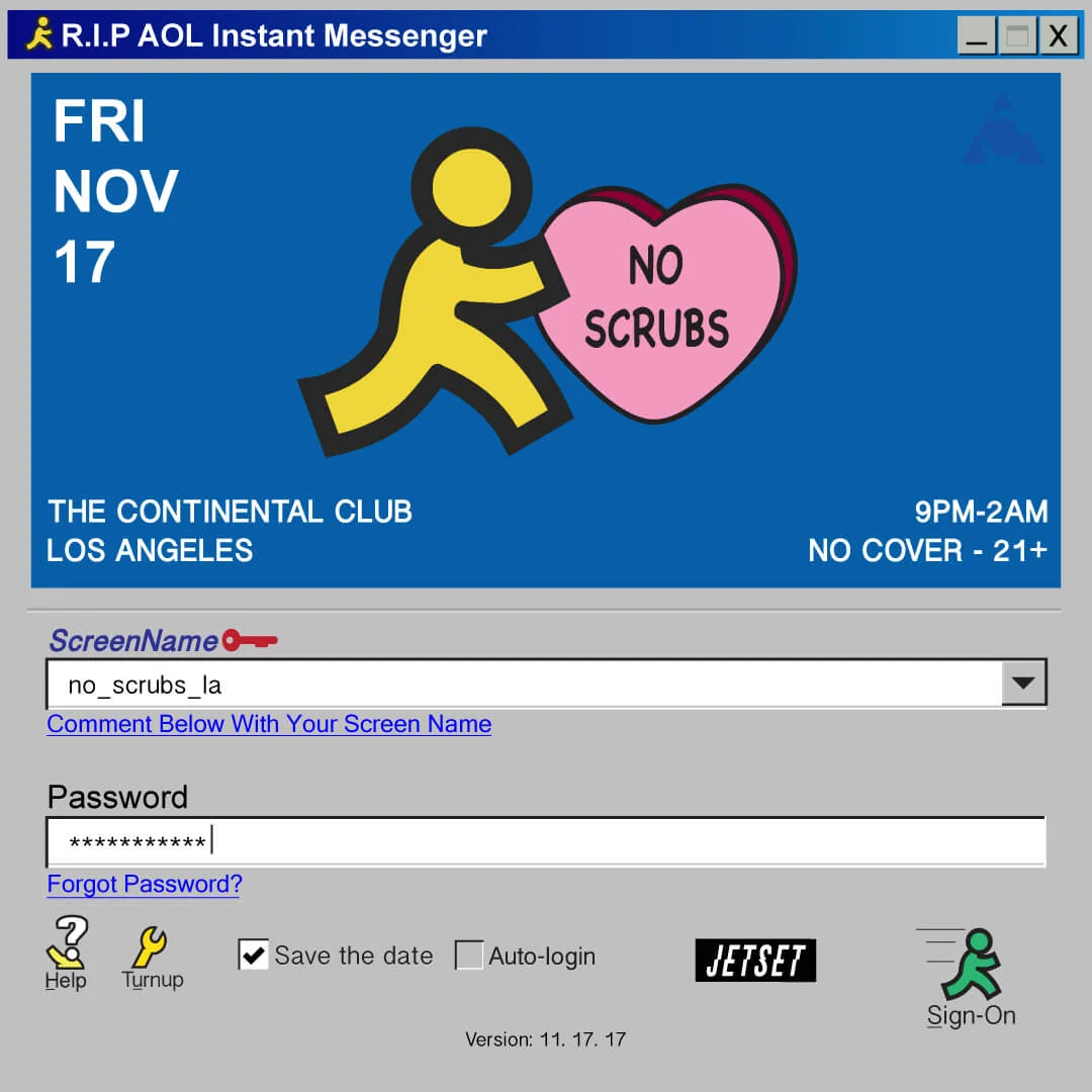 AOL Instant Messenger Log-in Theme