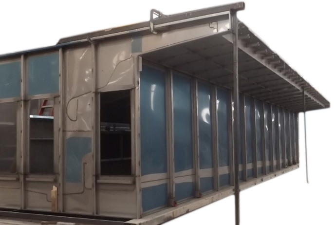 ....Sección de purificador de aire para cabina..Scrubber tanks for main booths ....